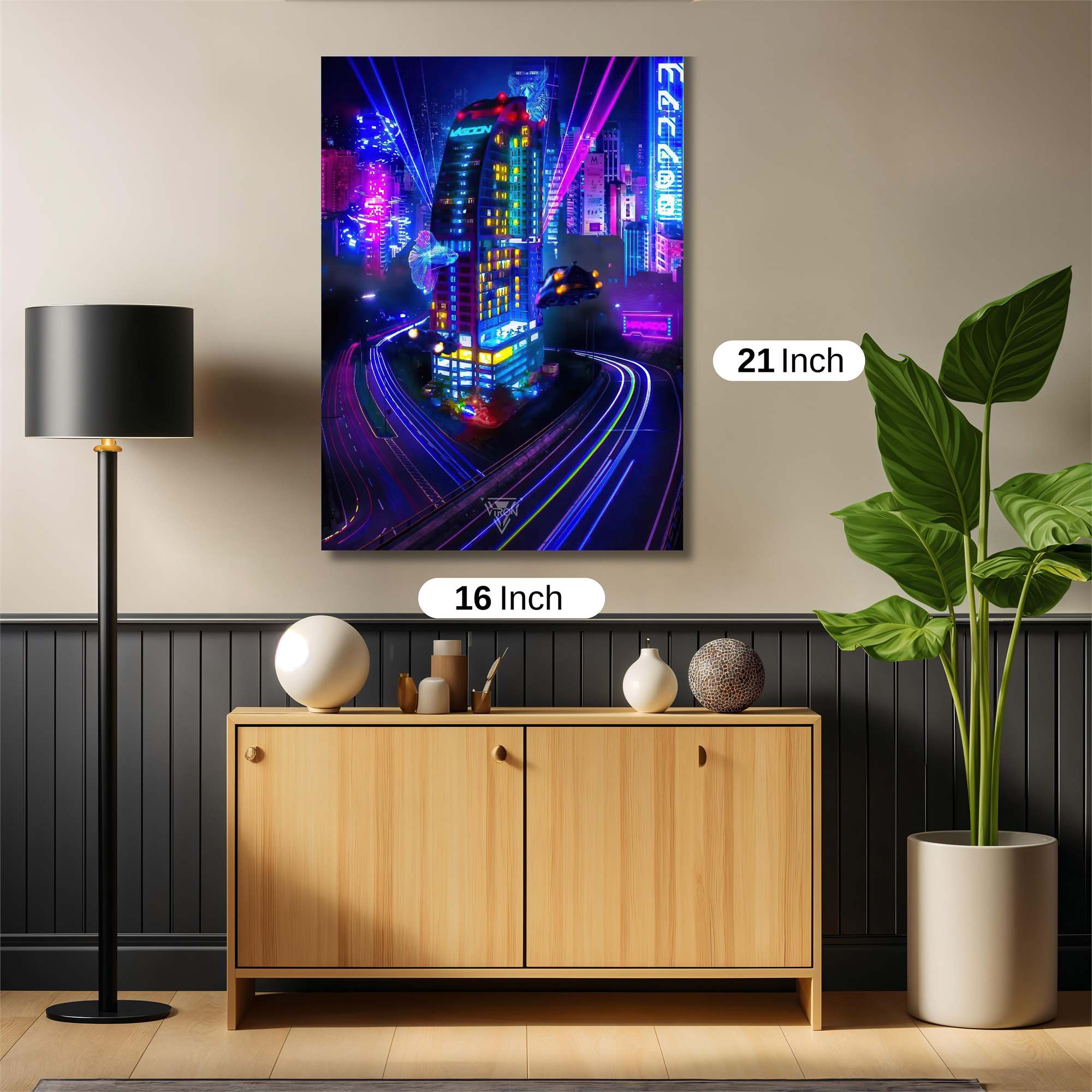 Neon Dreamscape Safe Wall Magnetic / M