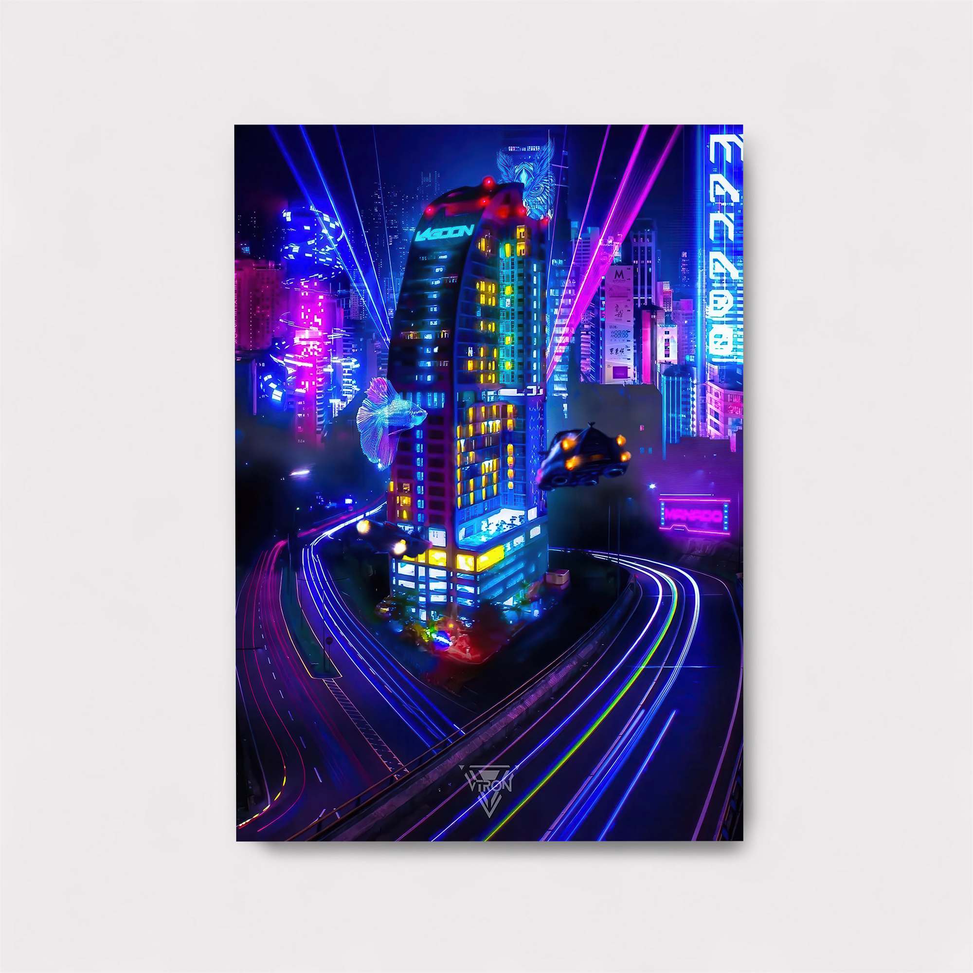 Neon Dreamscape Safe Wall Magnetic / M