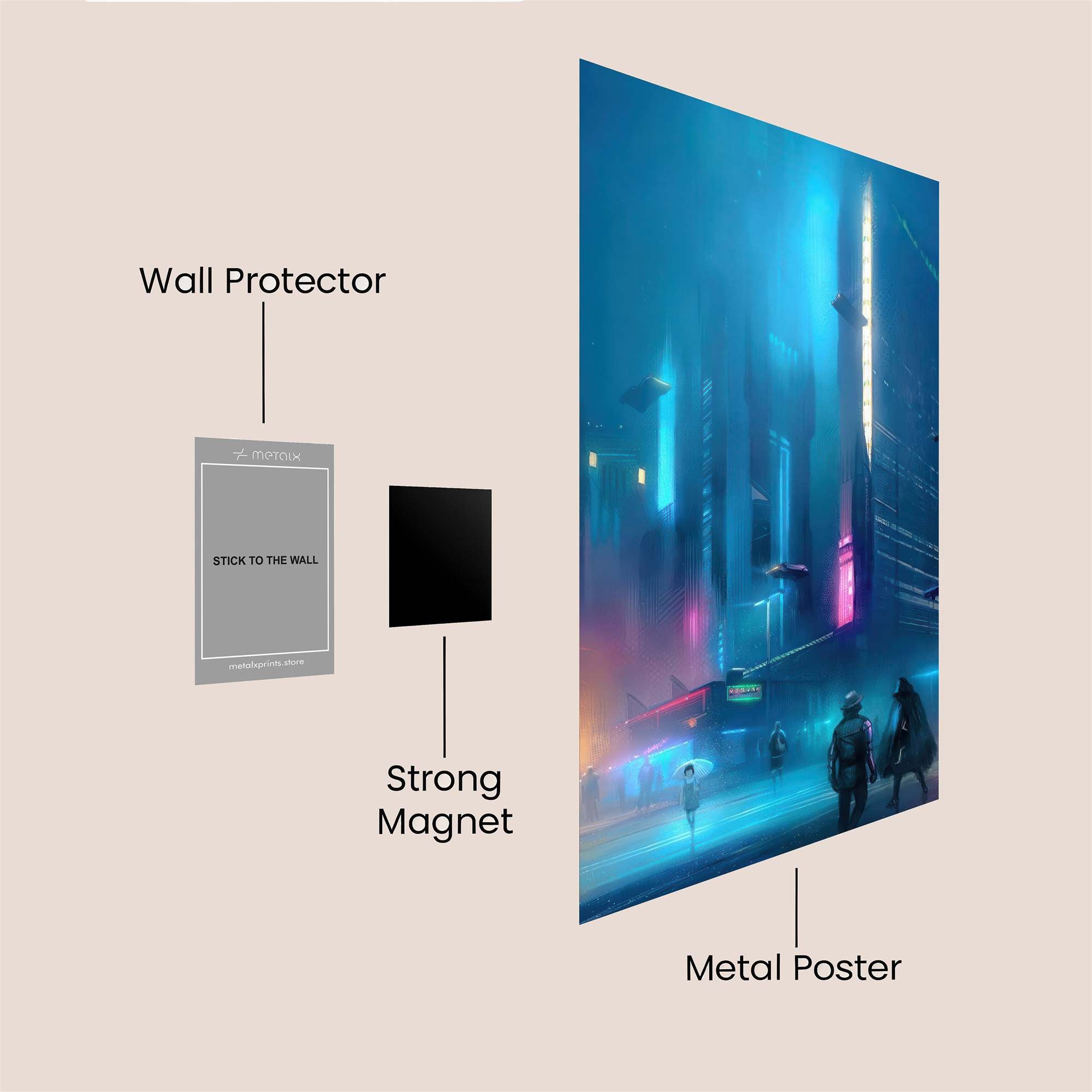 Neon Reverie Safe Wall Magnetic / M