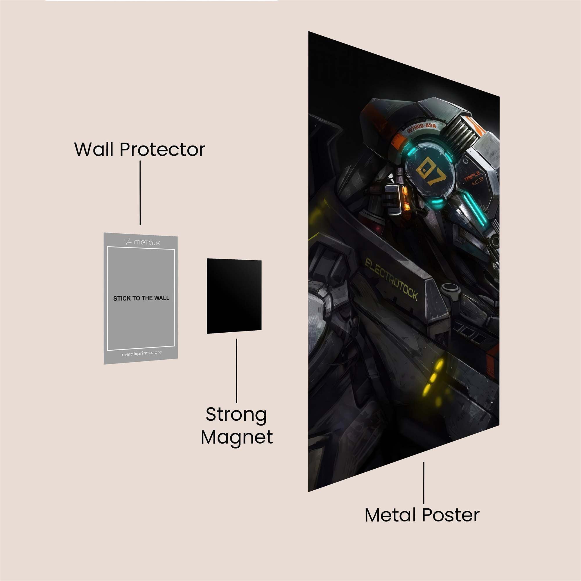 Cybernetic Sentinel Safe Wall Magnetic / M
