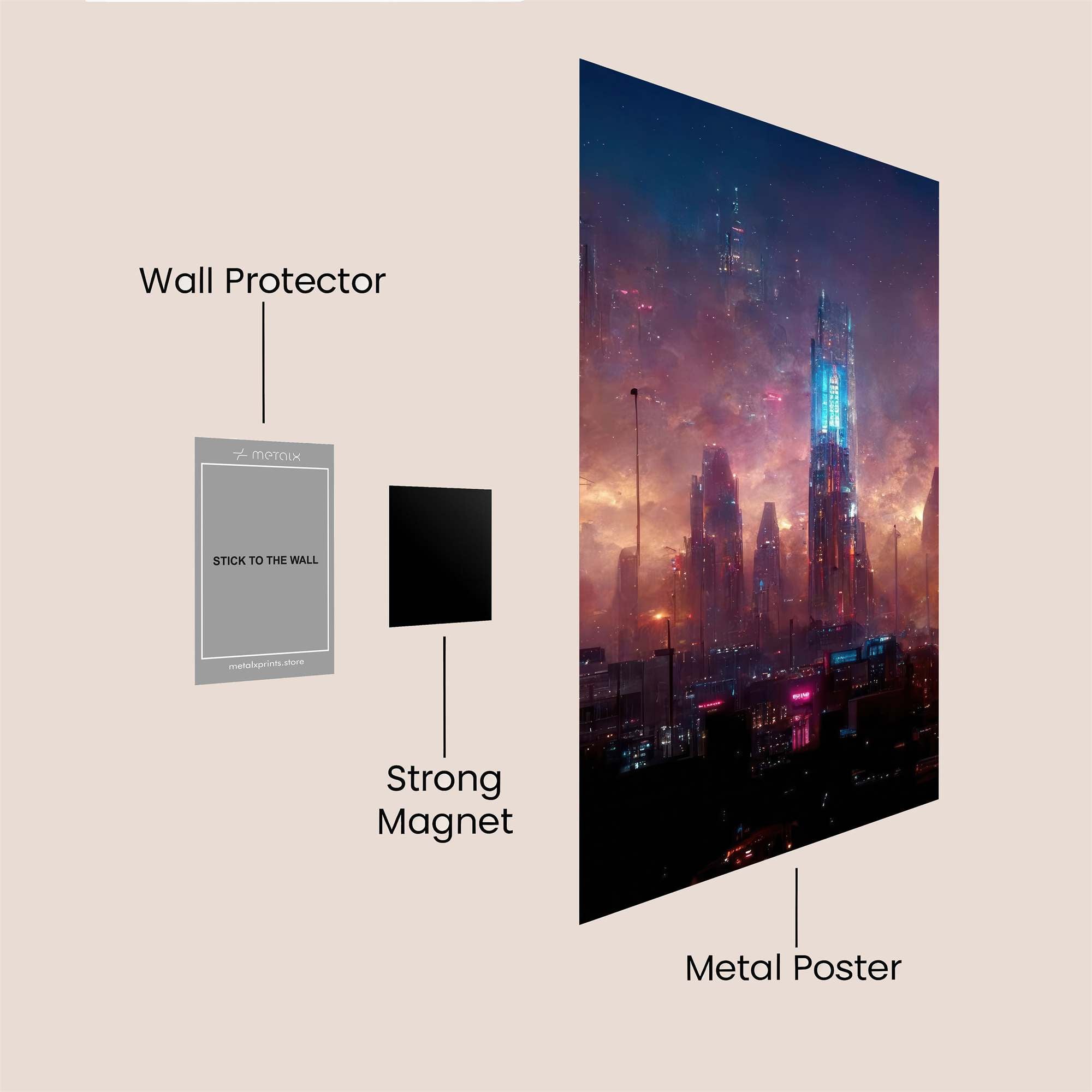 Neon Reverie Safe Wall Magnetic / M