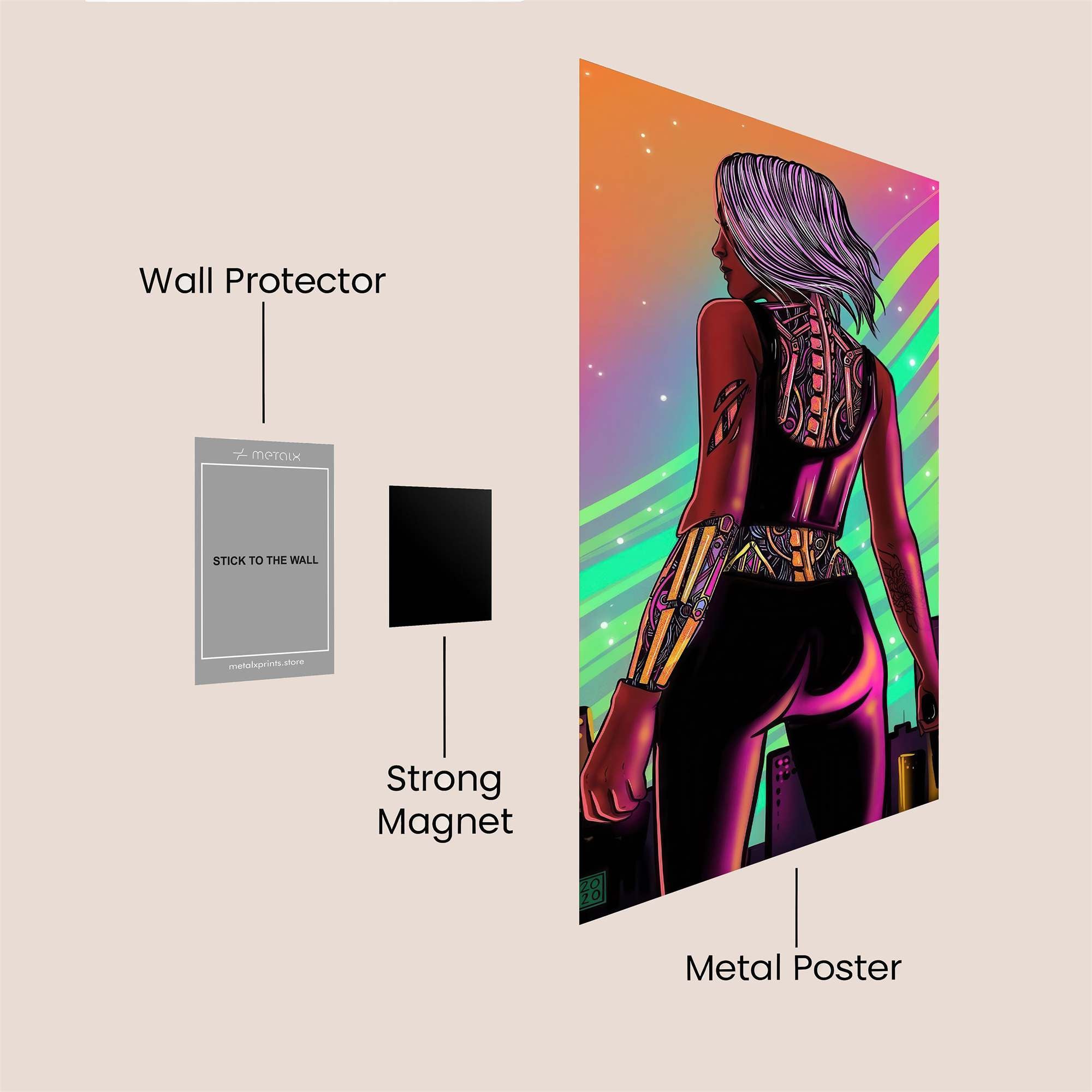 Cyber Radiance Safe Wall Magnetic / M