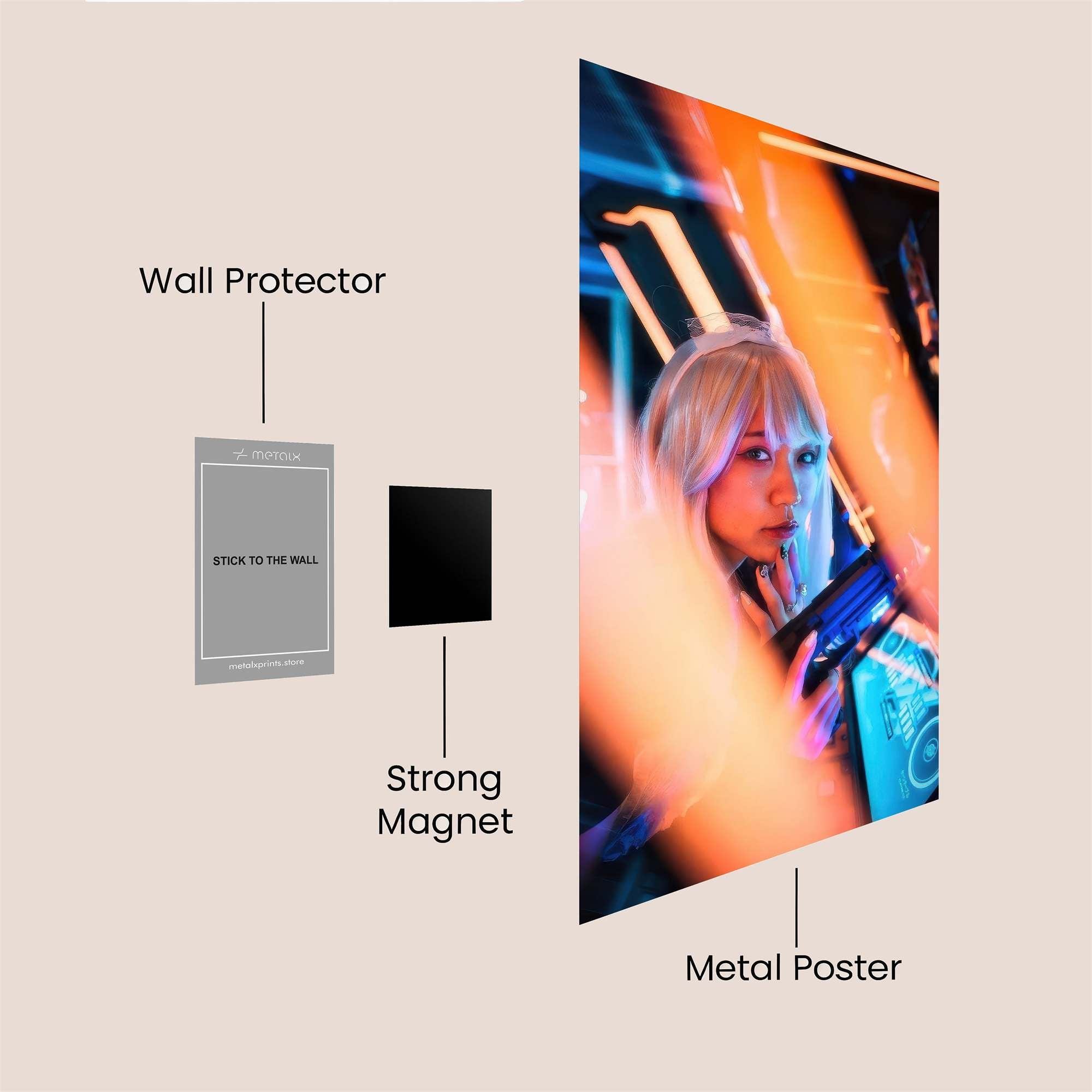 Neon Reverie Safe Wall Magnetic / M