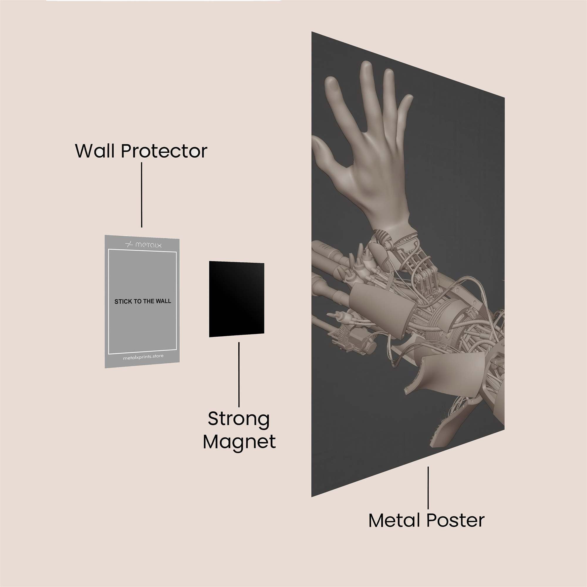 Cybernetic Elegance Safe Wall Magnetic / M