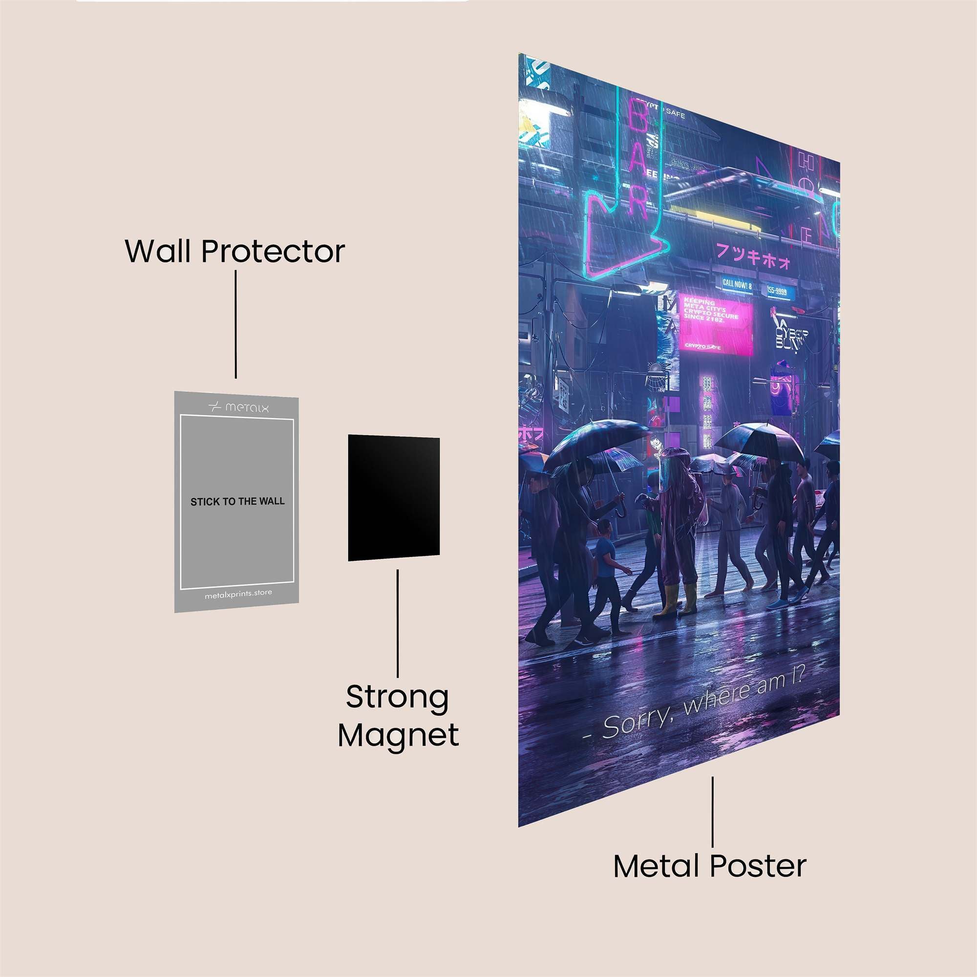 Neon Drizzle Safe Wall Magnetic / M