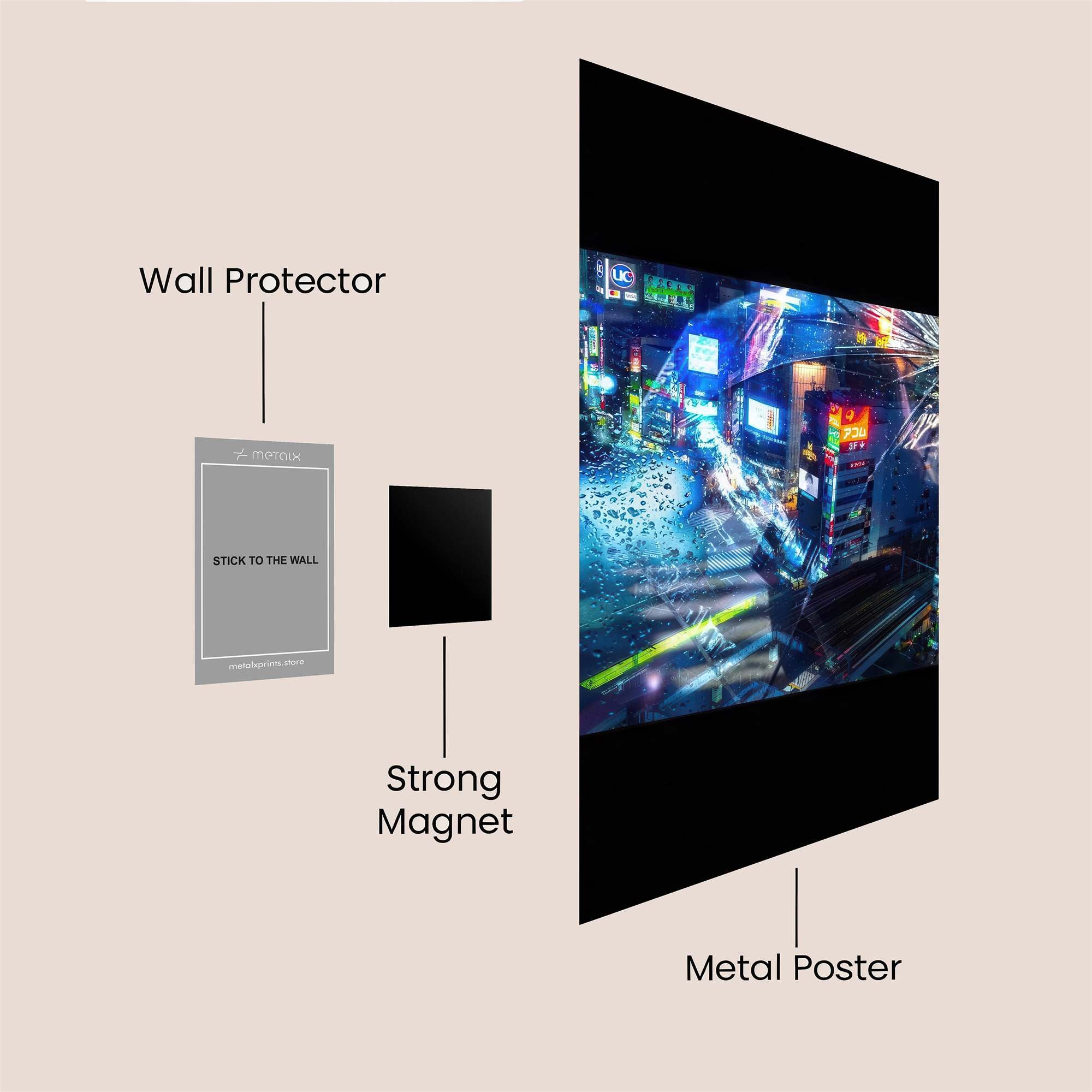City Dreamscape Safe Wall Magnetic / M