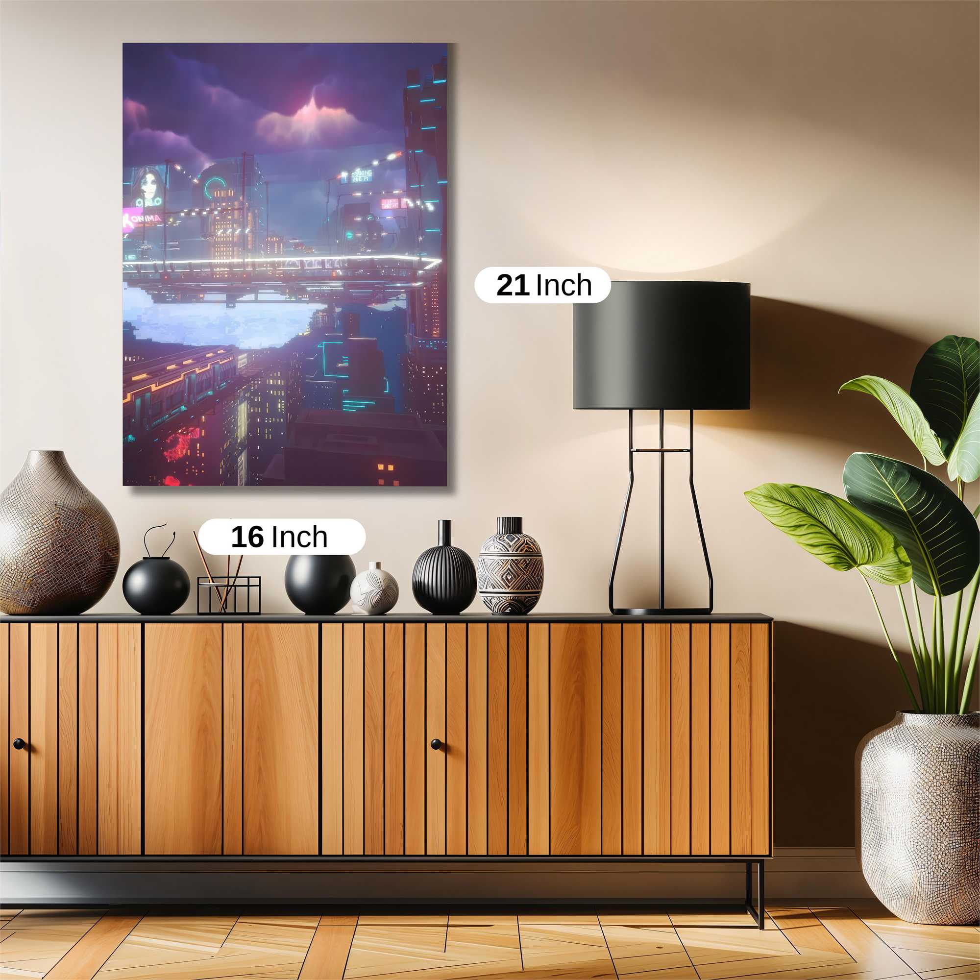 Neon Dreamscape Safe Wall Magnetic / M