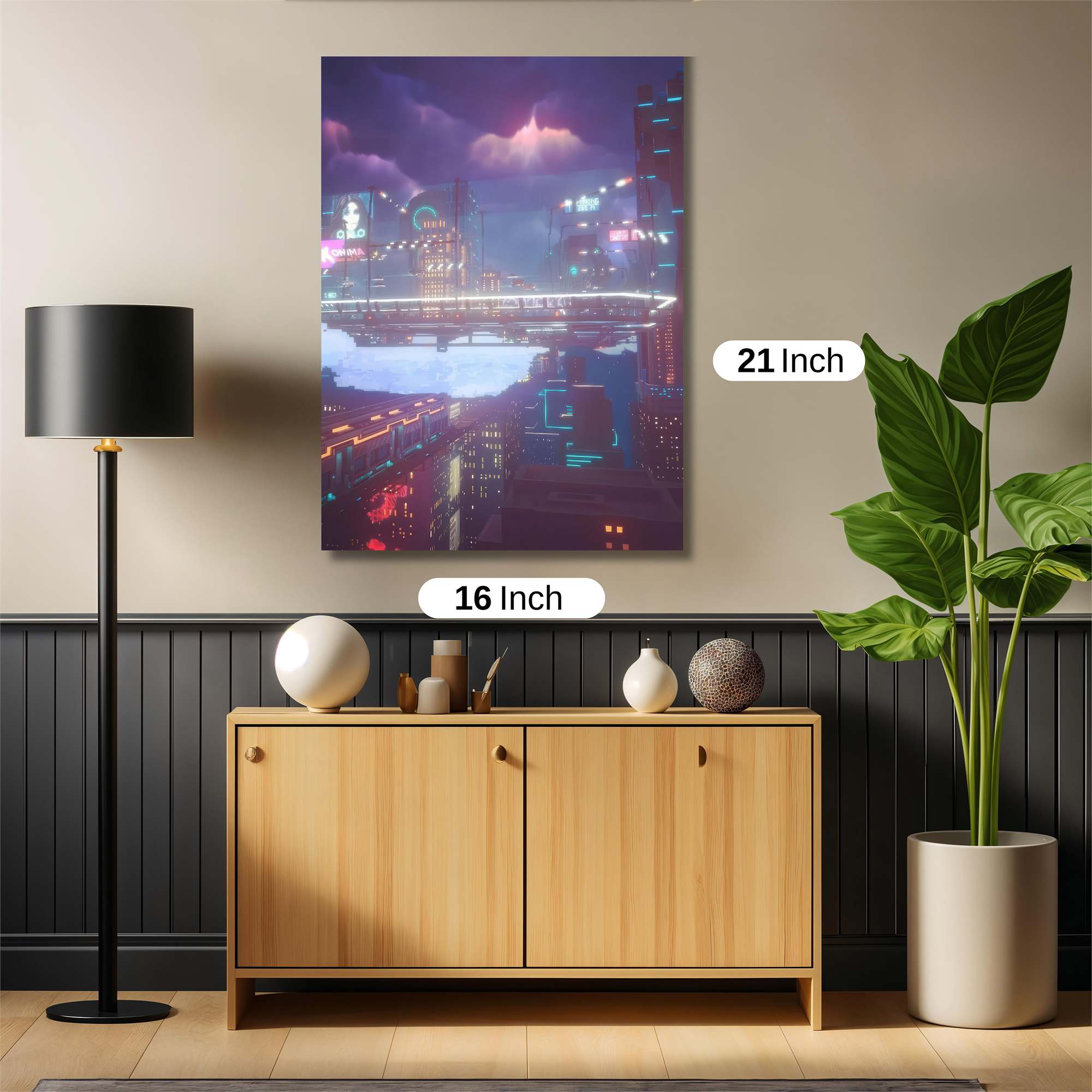 Neon Dreamscape Safe Wall Magnetic / M