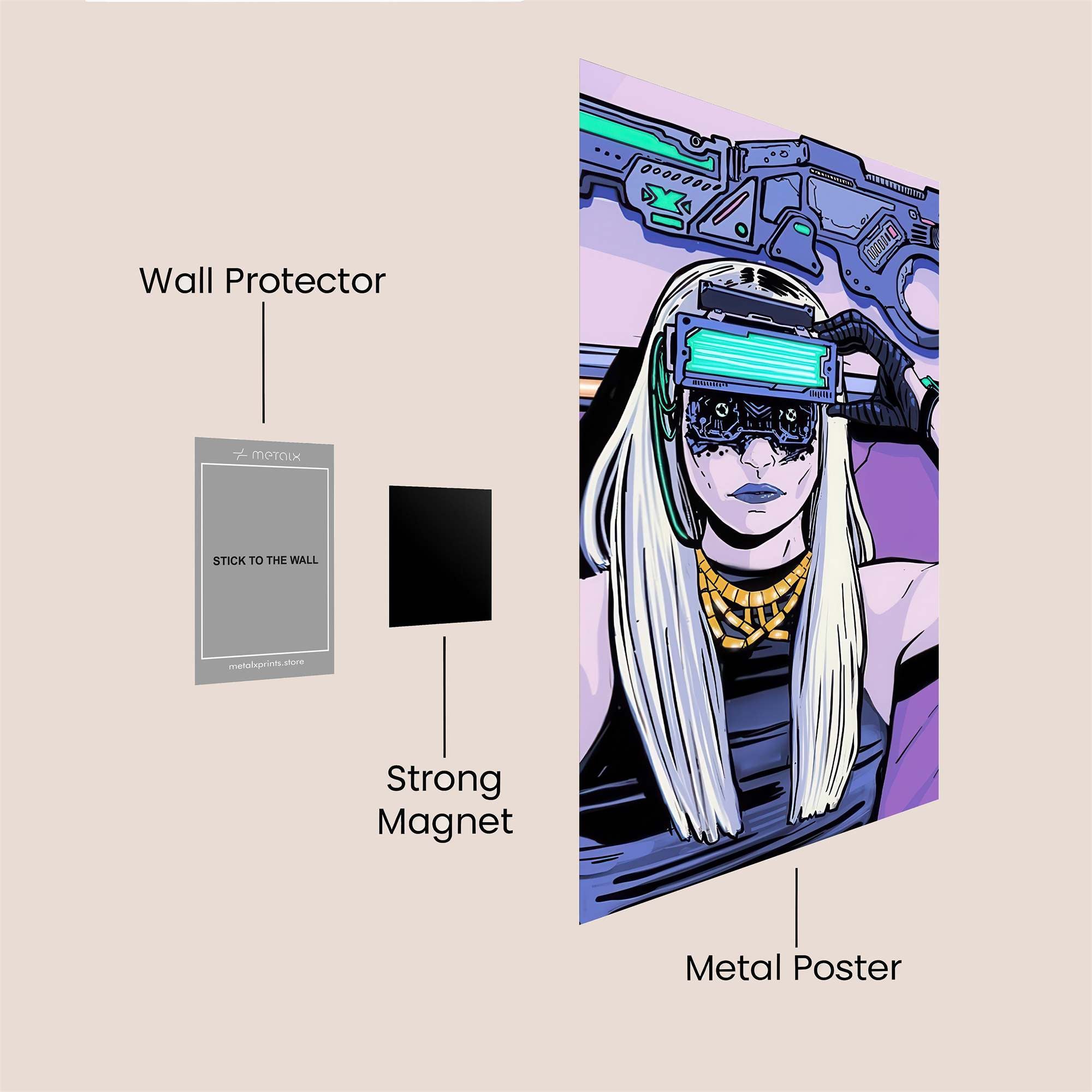 Cyberspace Mystique Safe Wall Magnetic / M