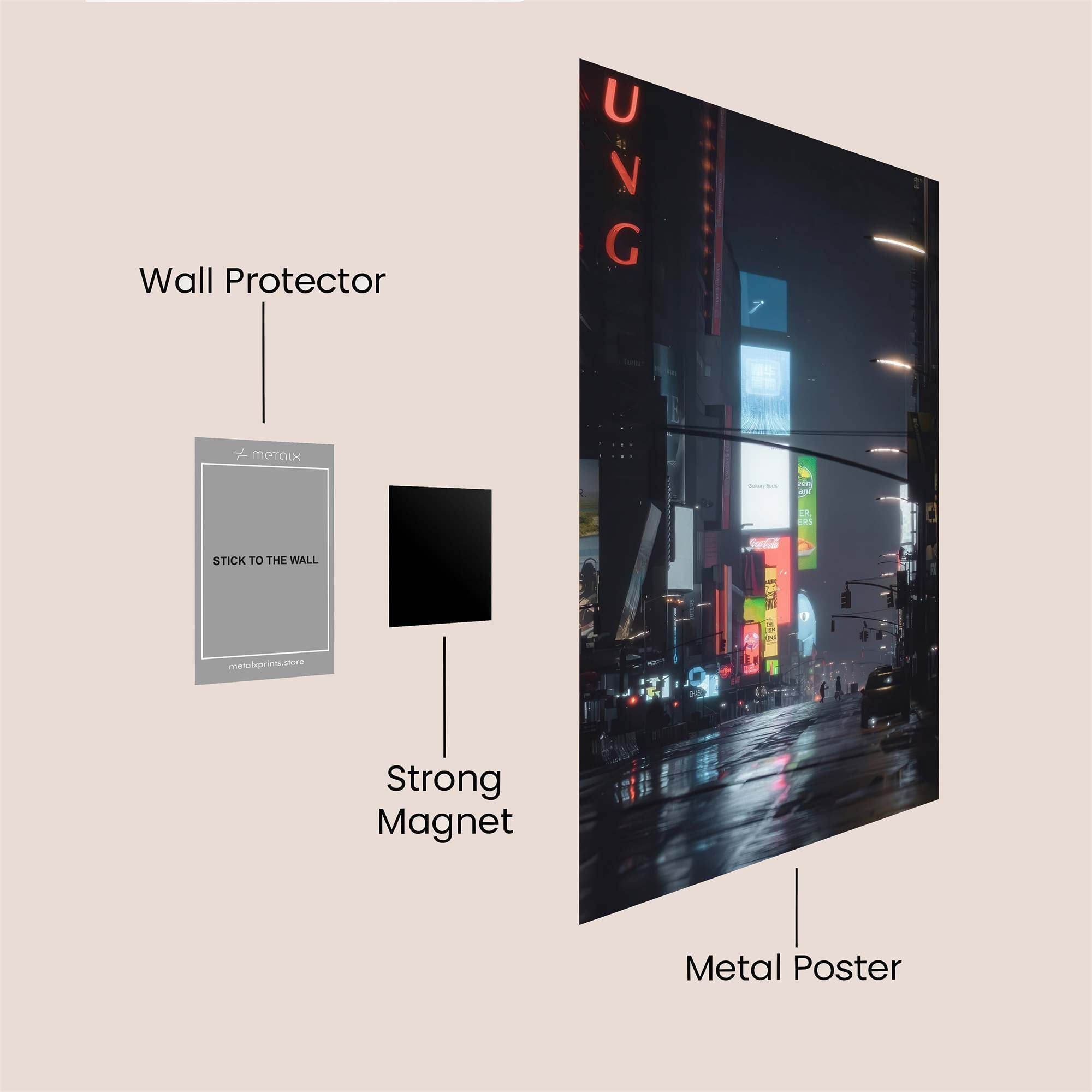 Neon Serenity Safe Wall Magnetic / M