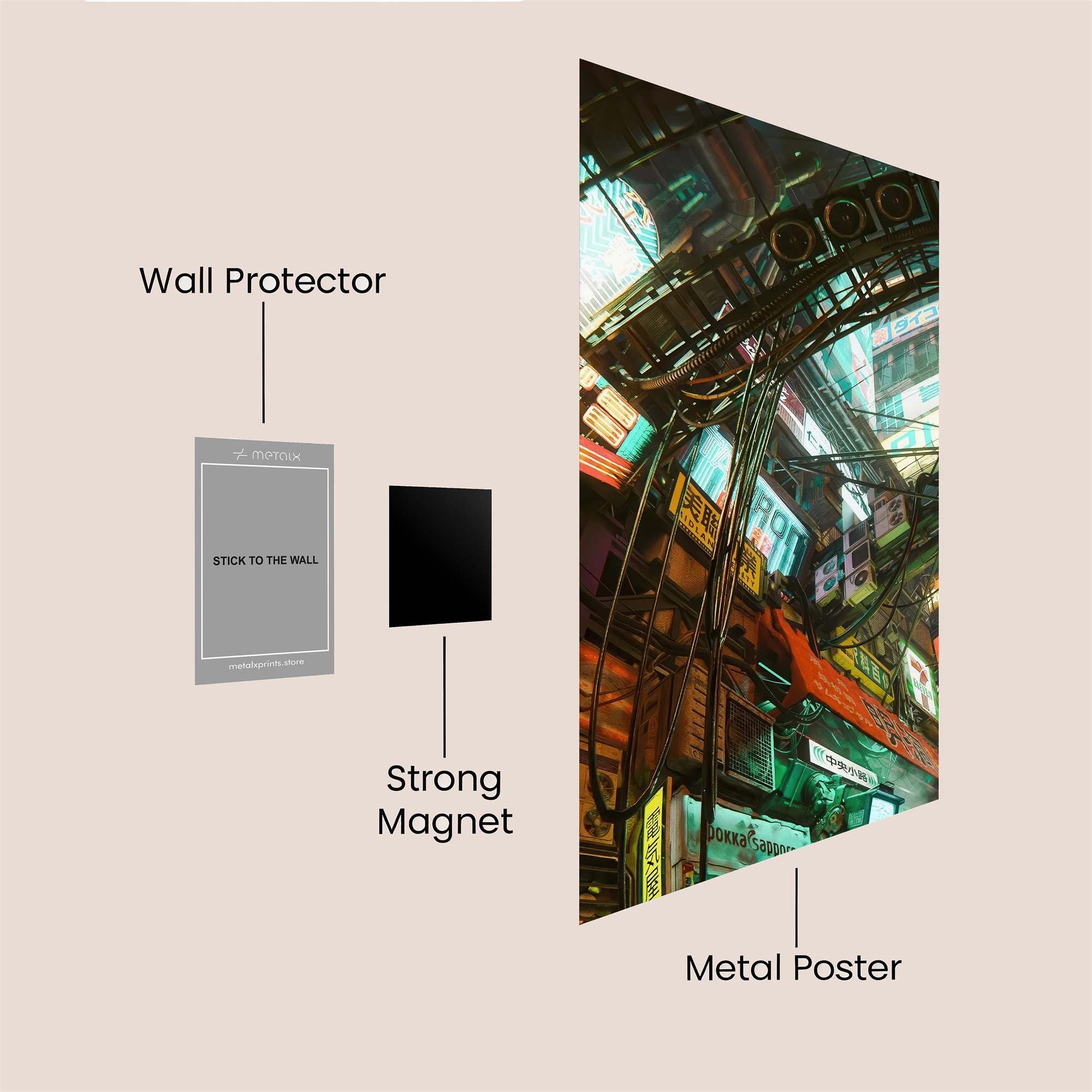 Neon Labyrinth Safe Wall Magnetic / M