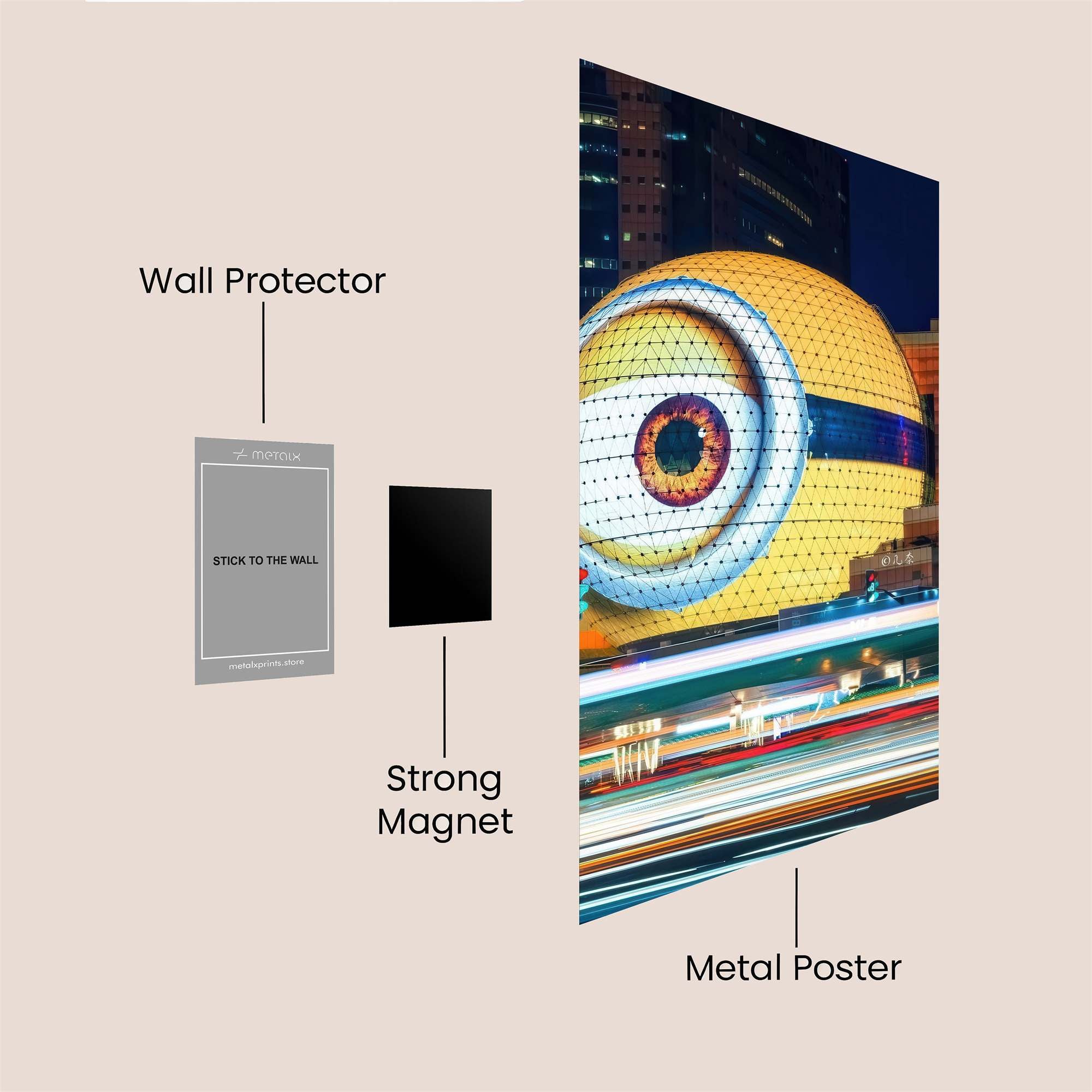 Minion Glow Safe Wall Magnetic / M