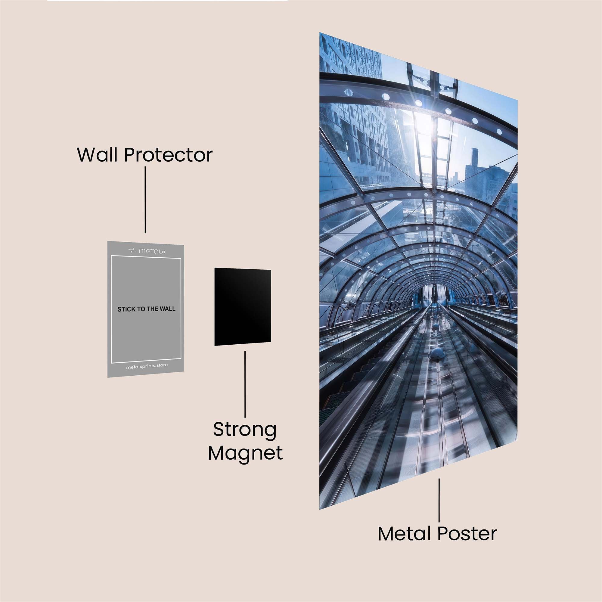 Futuristic Ascent Safe Wall Magnetic / M