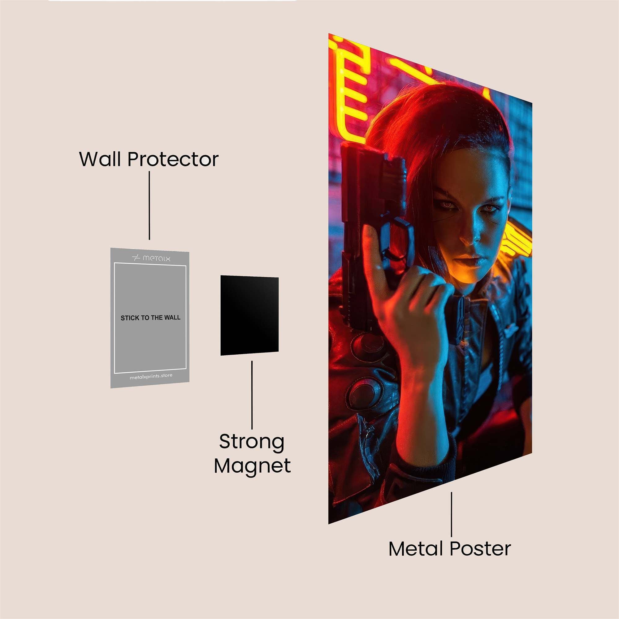 Neon Vigilante Safe Wall Magnetic / M