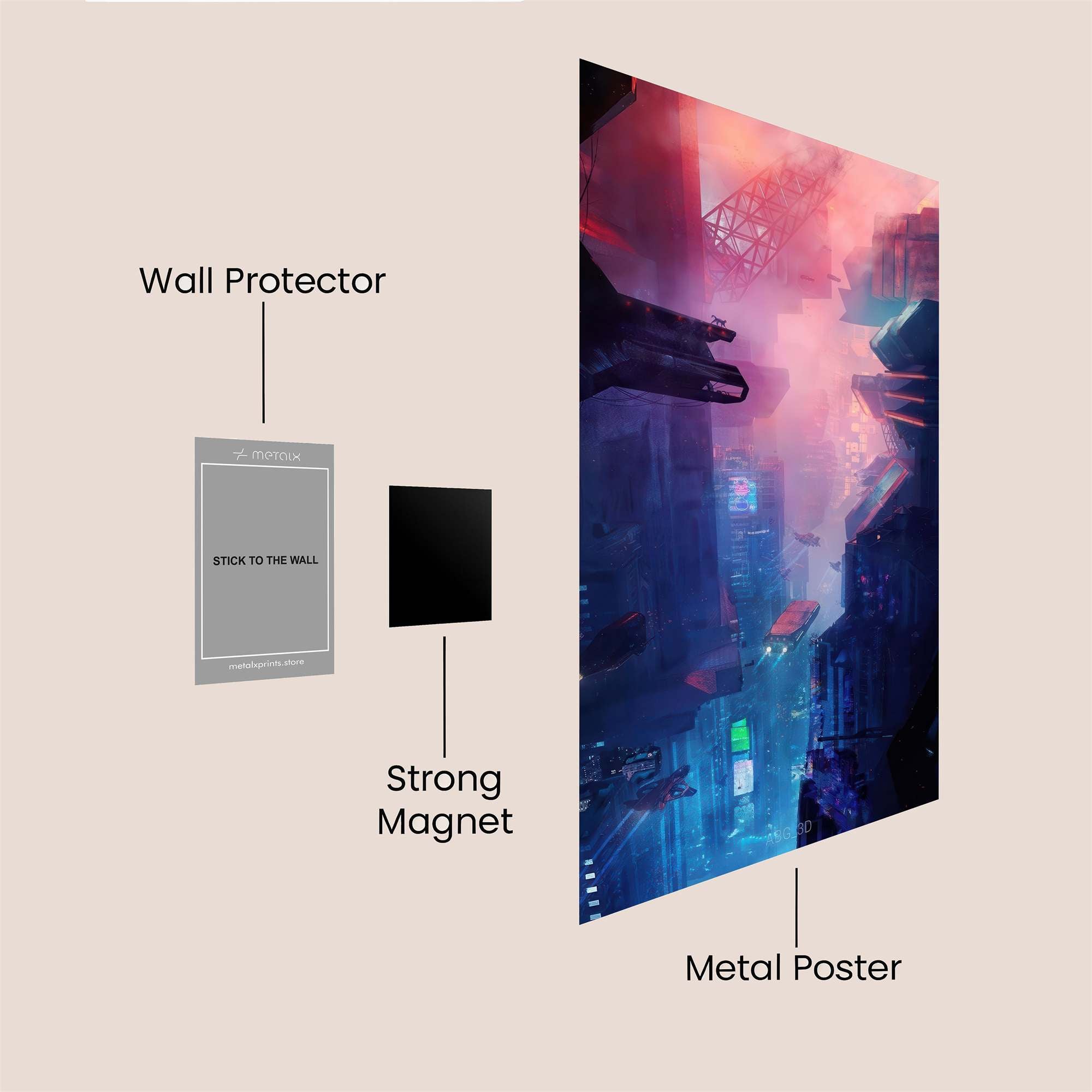 Neon Reverie Safe Wall Magnetic / M