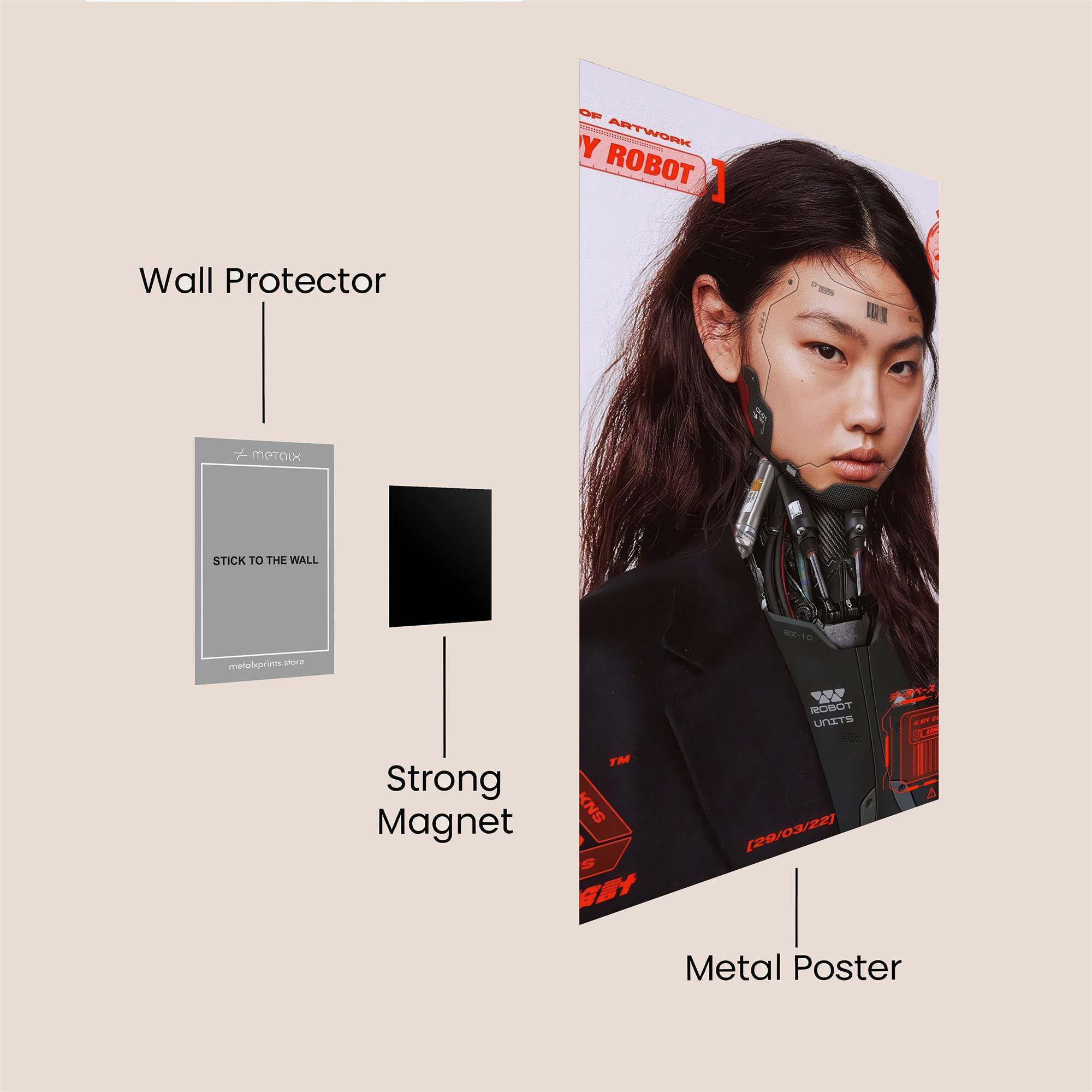 Lady Cyber Safe Wall Magnetic / M