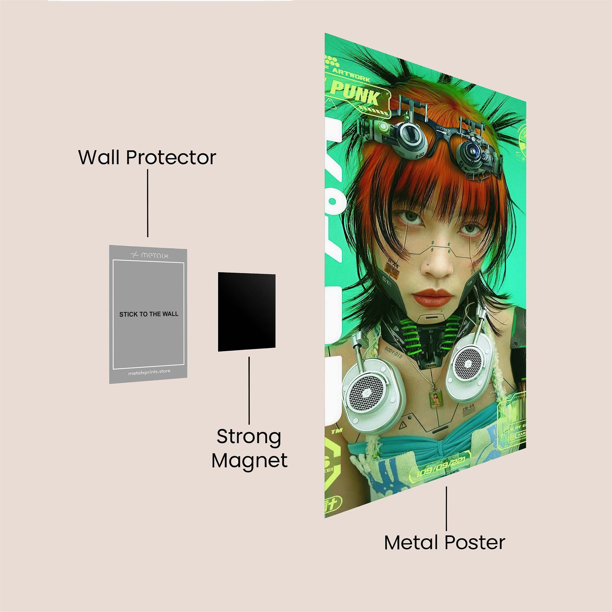 Cyberpunk Vibe Safe Wall Magnetic / M