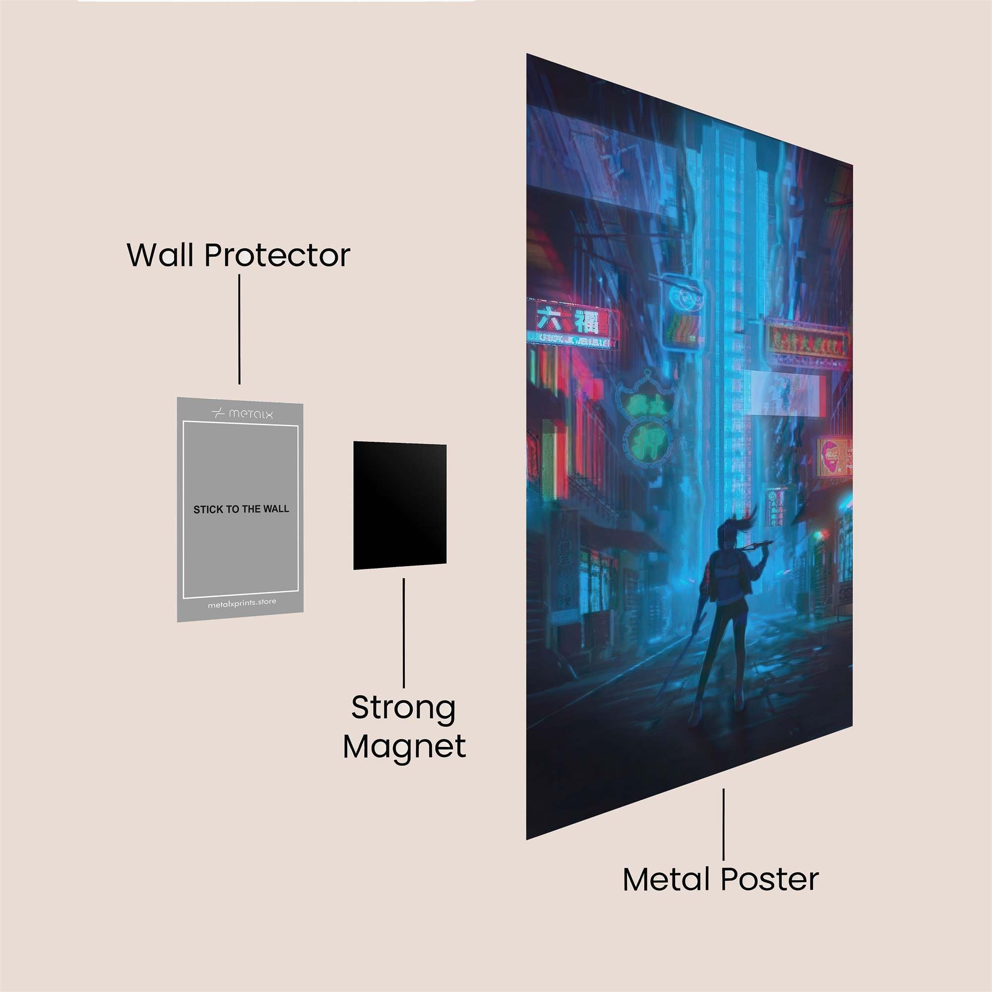 Neon Reverie Safe Wall Magnetic / M