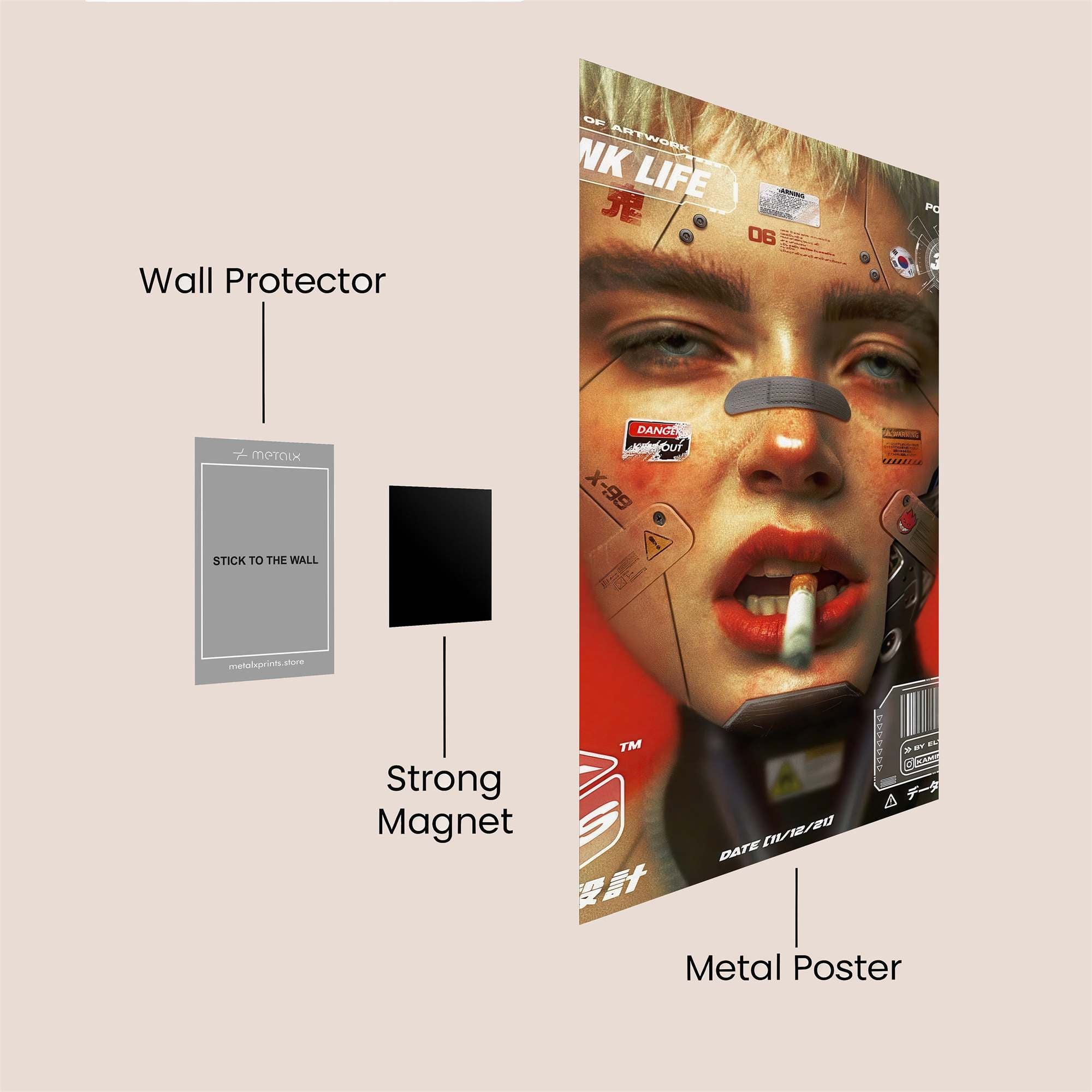 Cyber Rebellion Safe Wall Magnetic / M