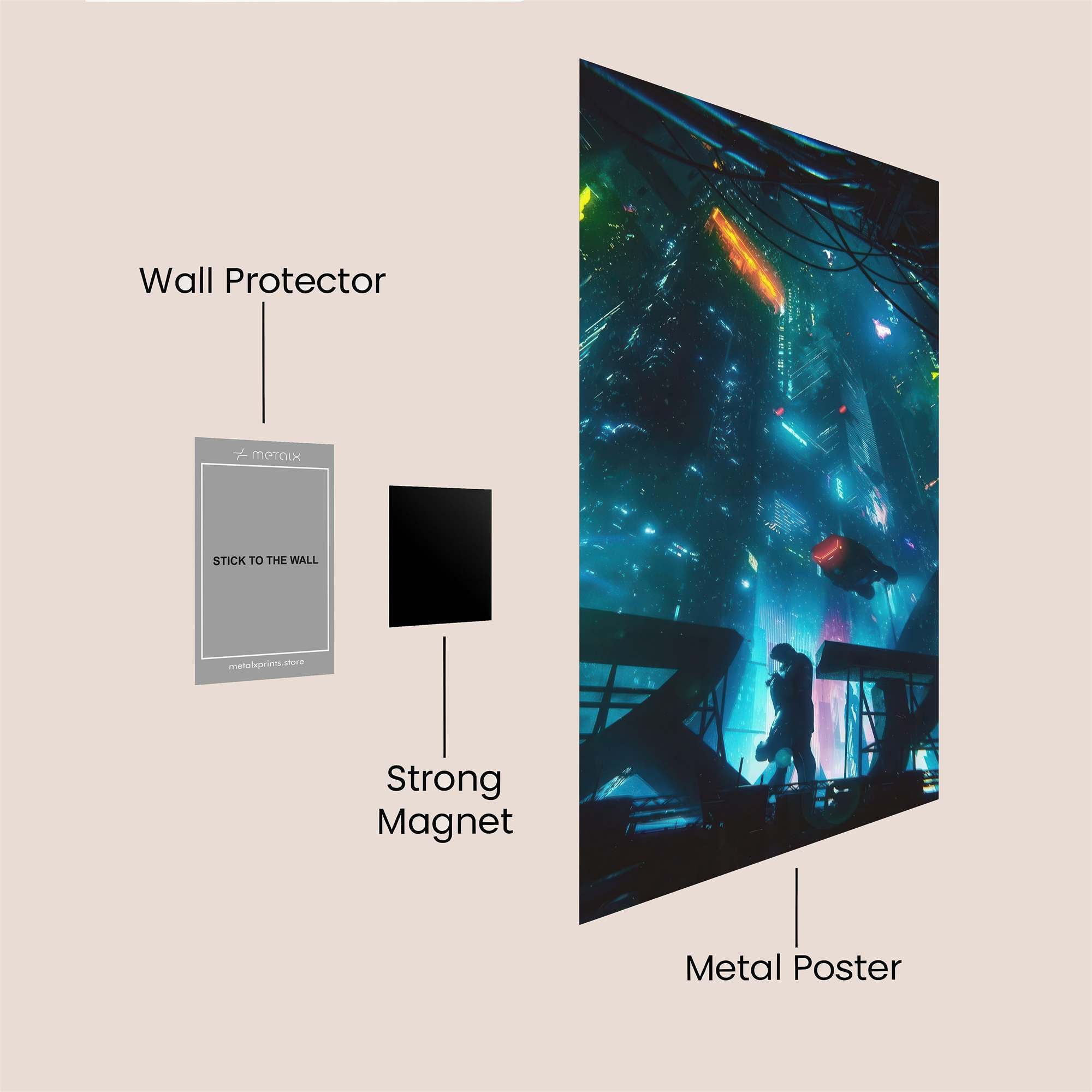 Neon Reverie Safe Wall Magnetic / M