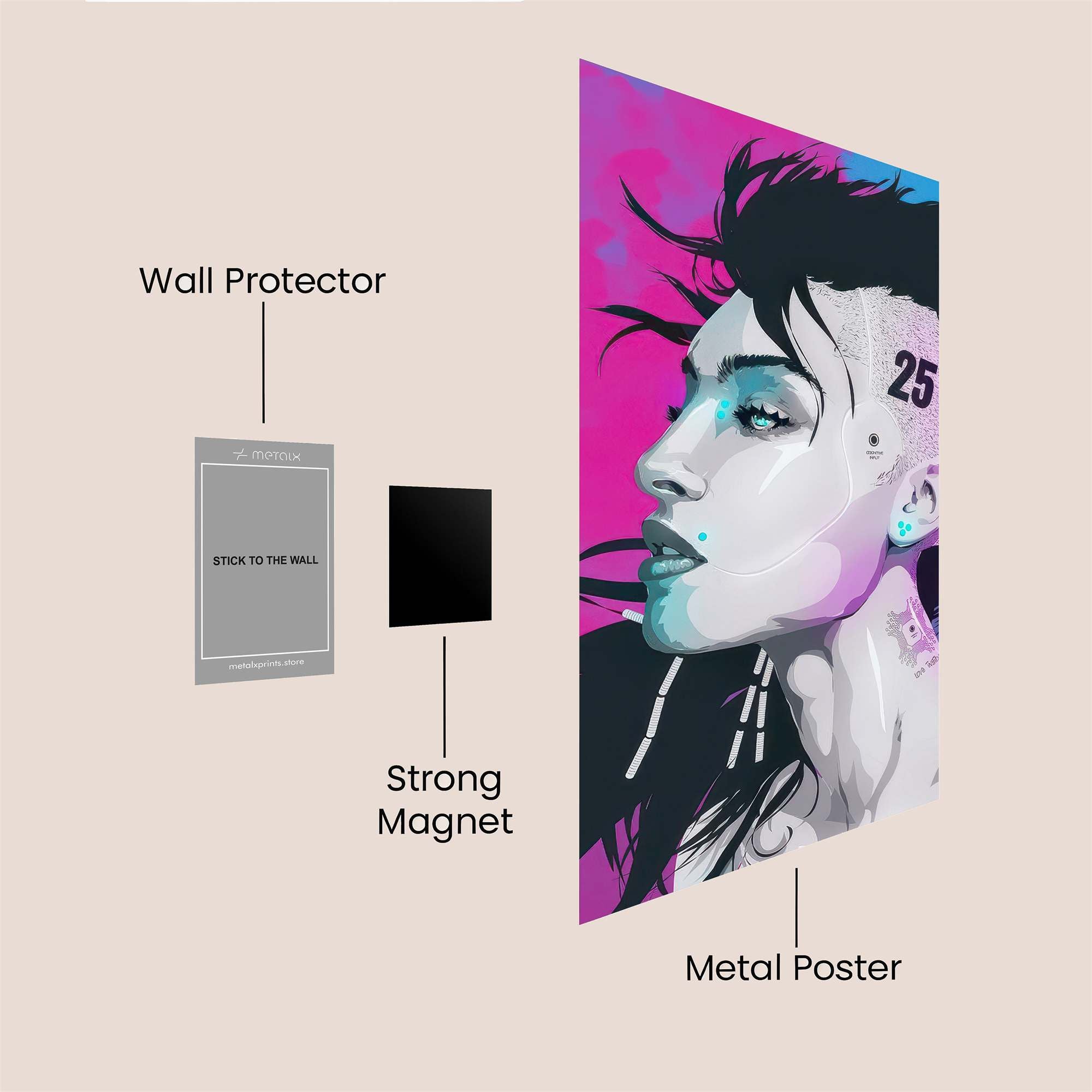 Cyber Rebel Safe Wall Magnetic / M