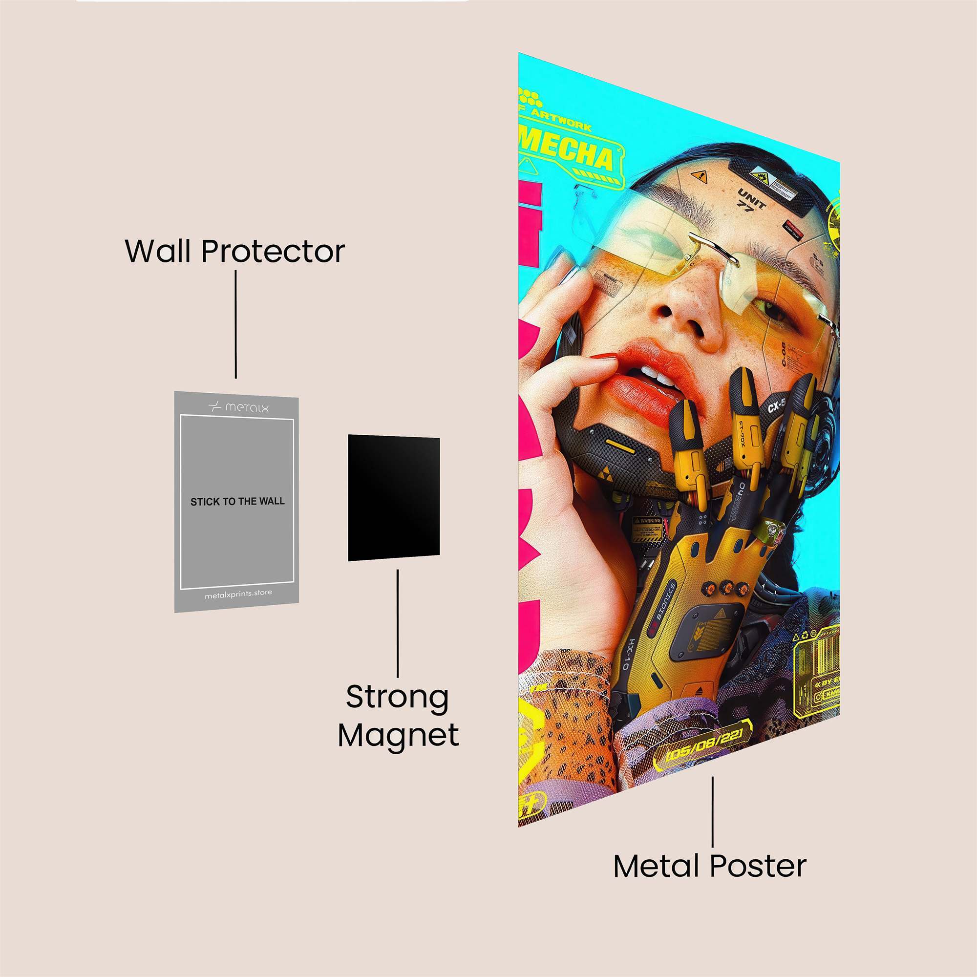 Neon Fusion Safe Wall Magnetic / M