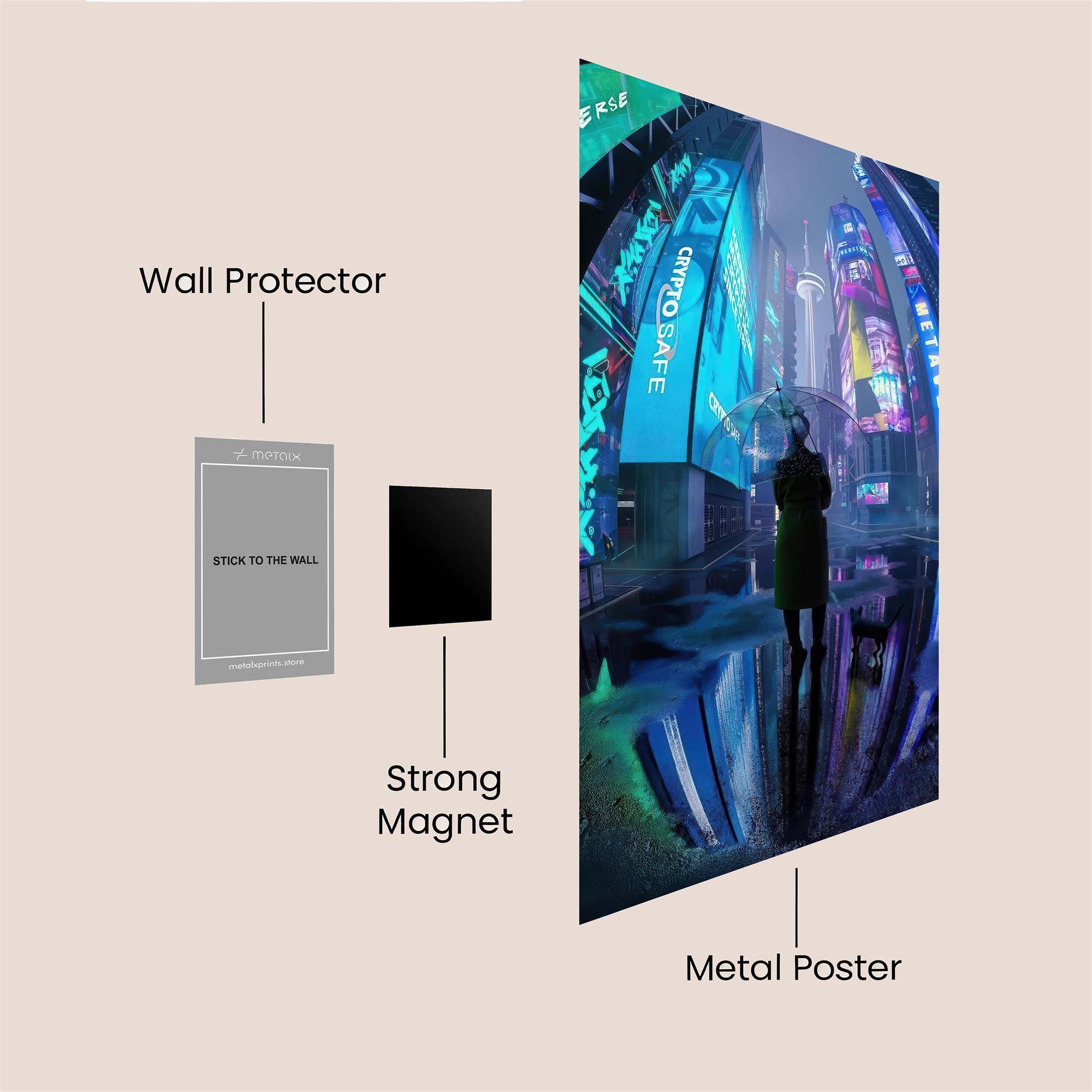 Neon Reverie Safe Wall Magnetic / M