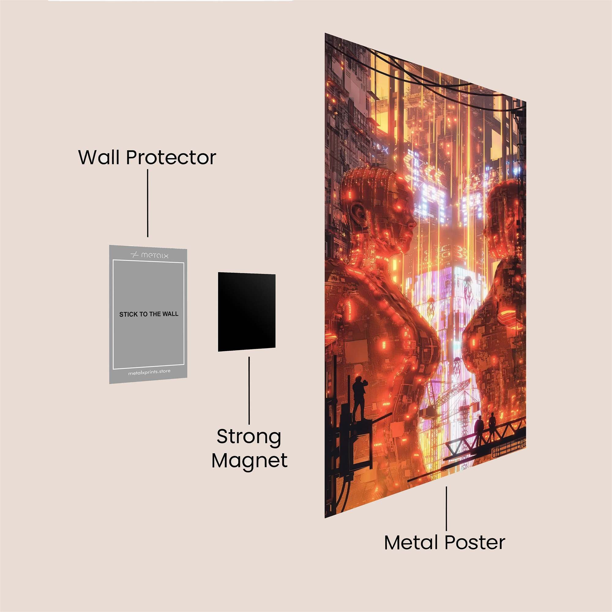 Neon Confluence Safe Wall Magnetic / M