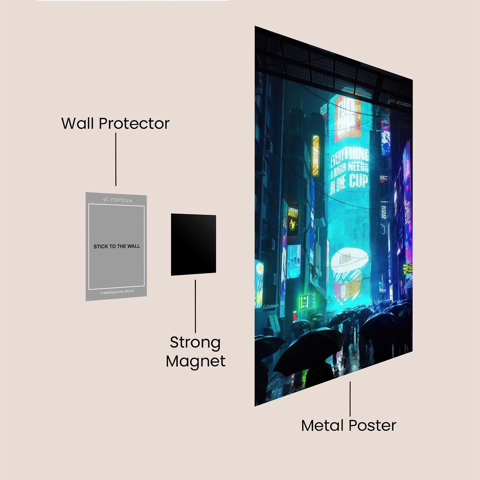 Neon Serenity Safe Wall Magnetic / M
