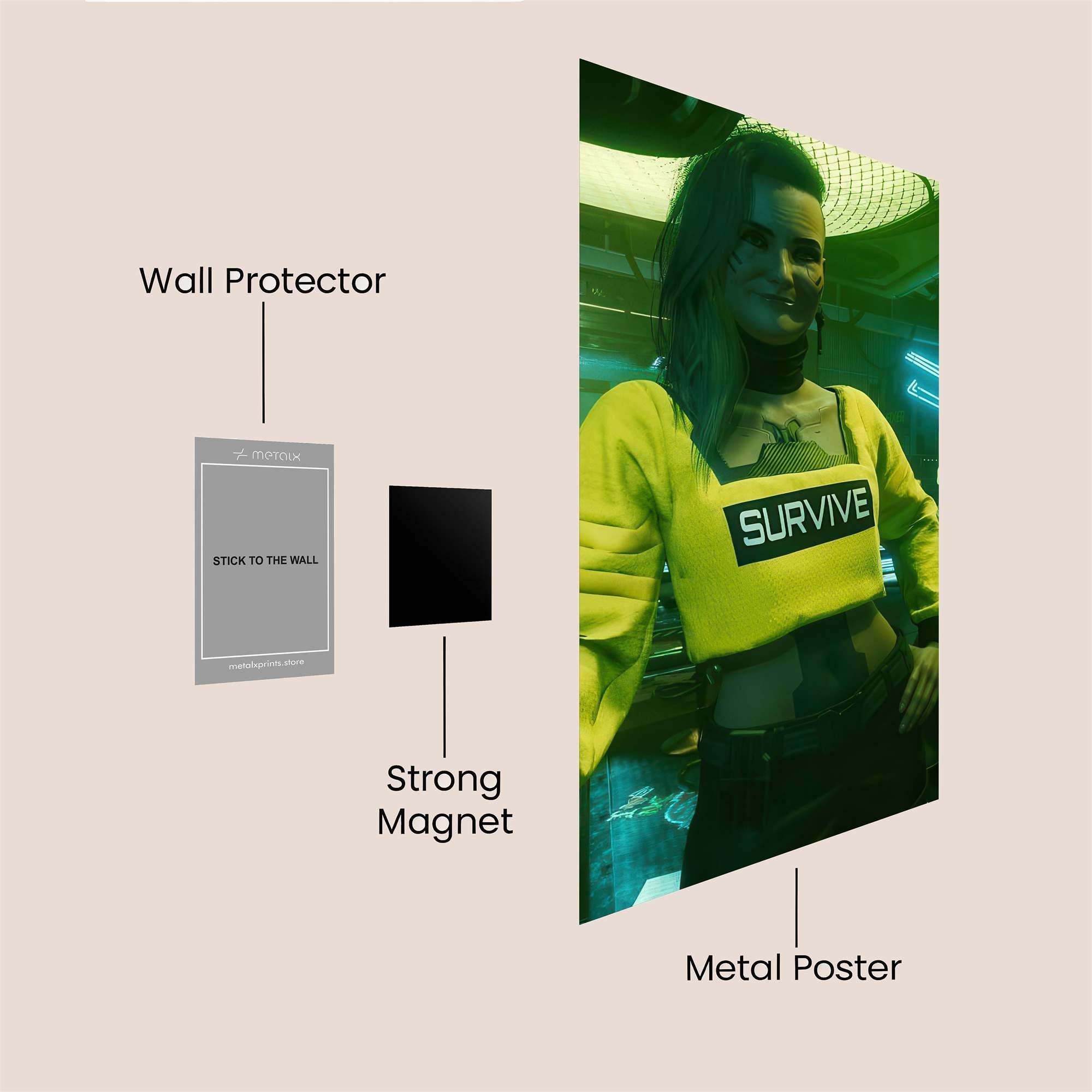 Survive Vibe Safe Wall Magnetic / M