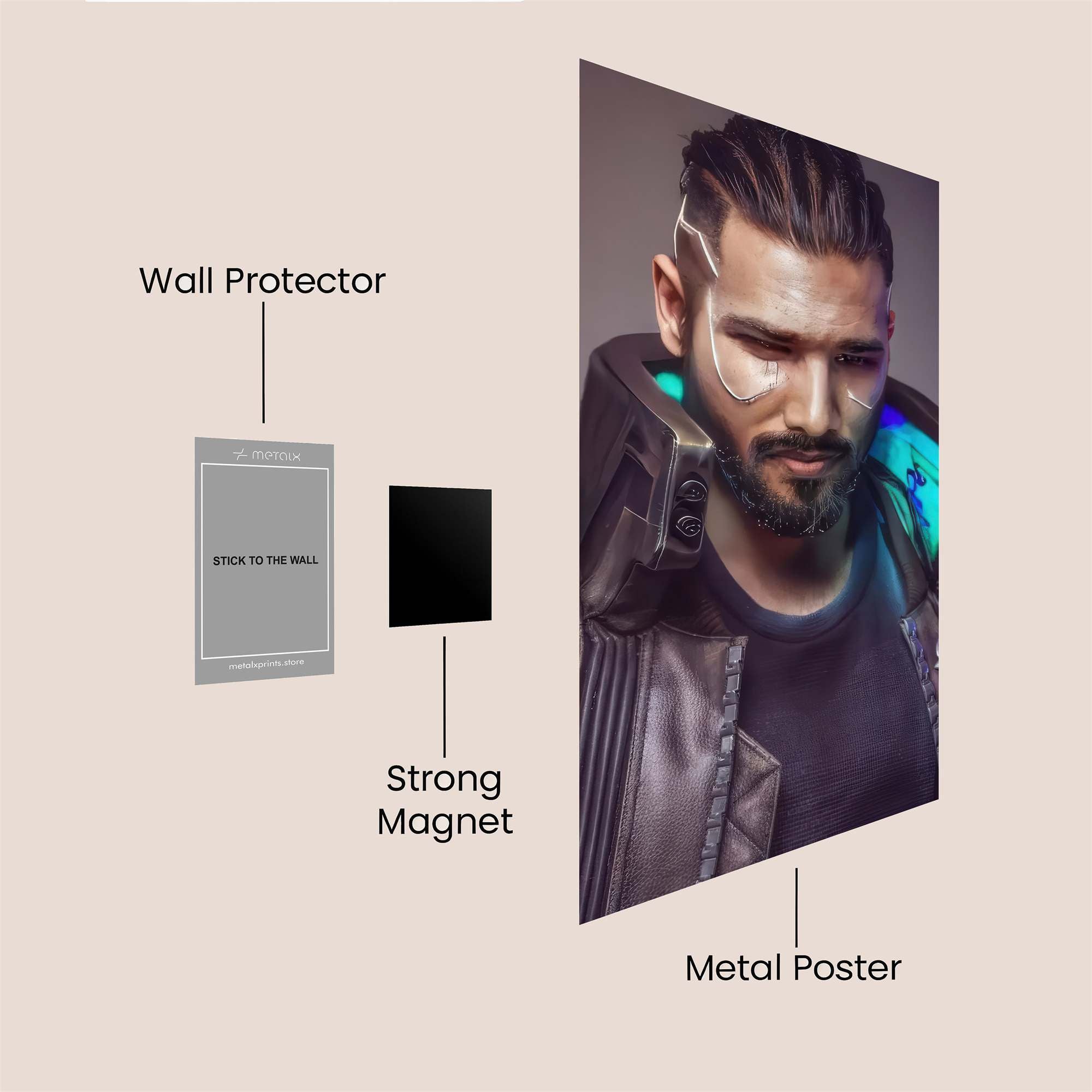 Futuristic Vigilance Safe Wall Magnetic / M