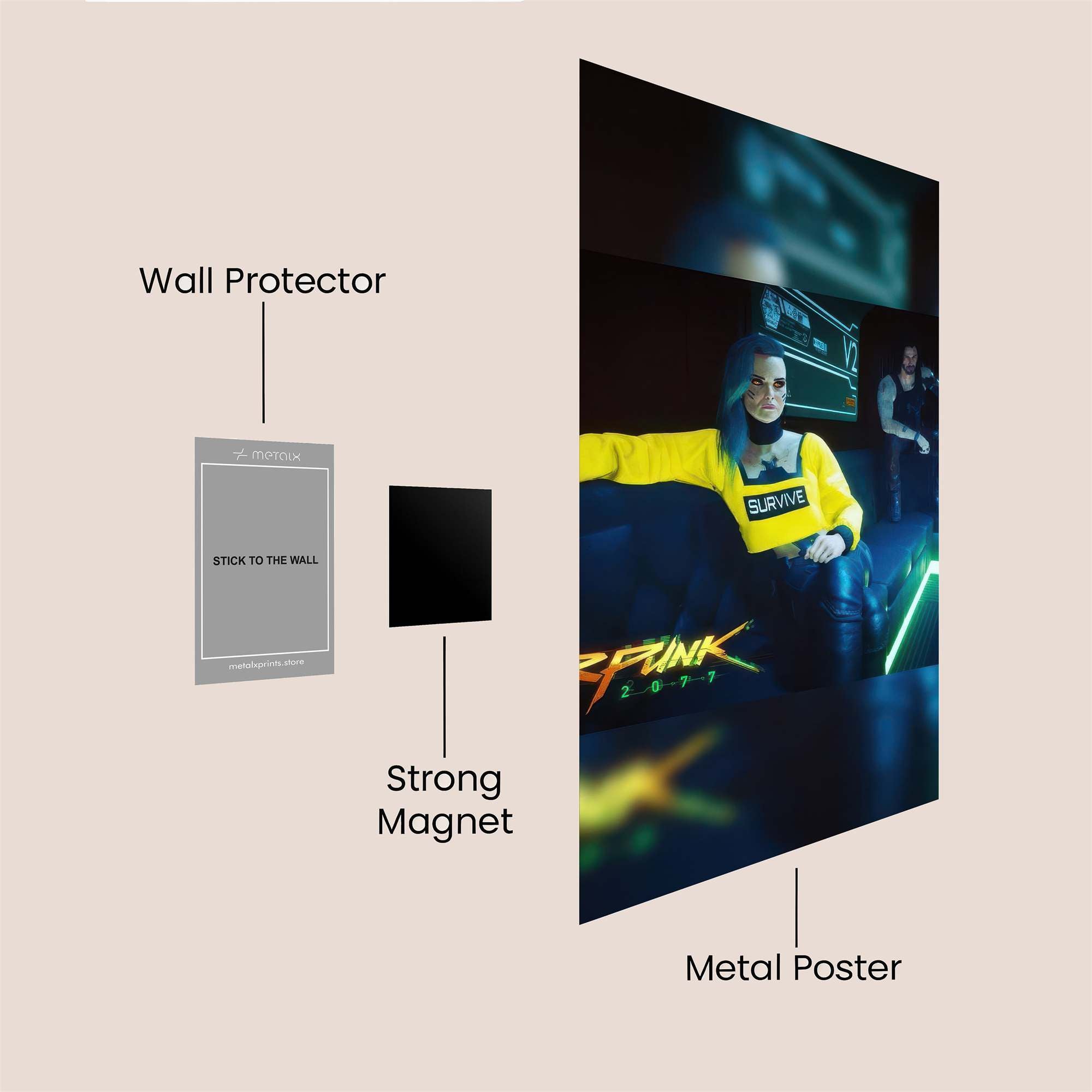Cyberpunk Thrills Safe Wall Magnetic / M