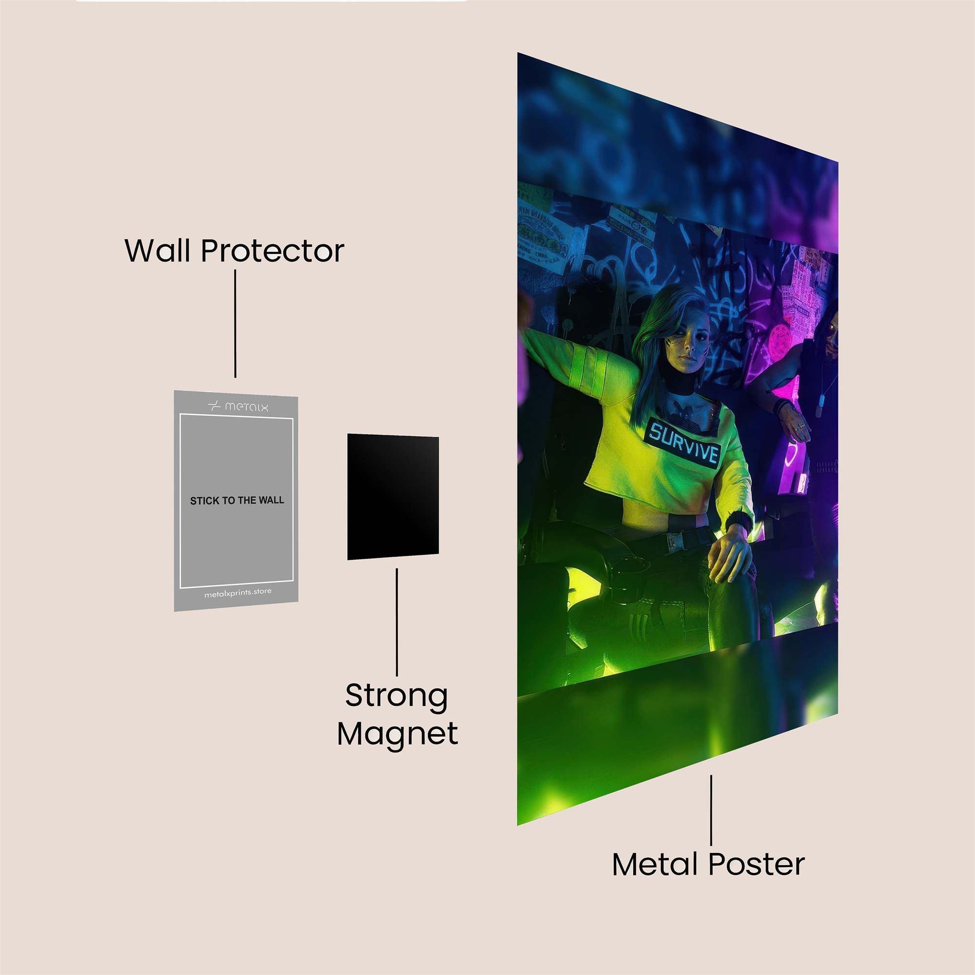 Ethereal Serenity Safe Wall Magnetic / M