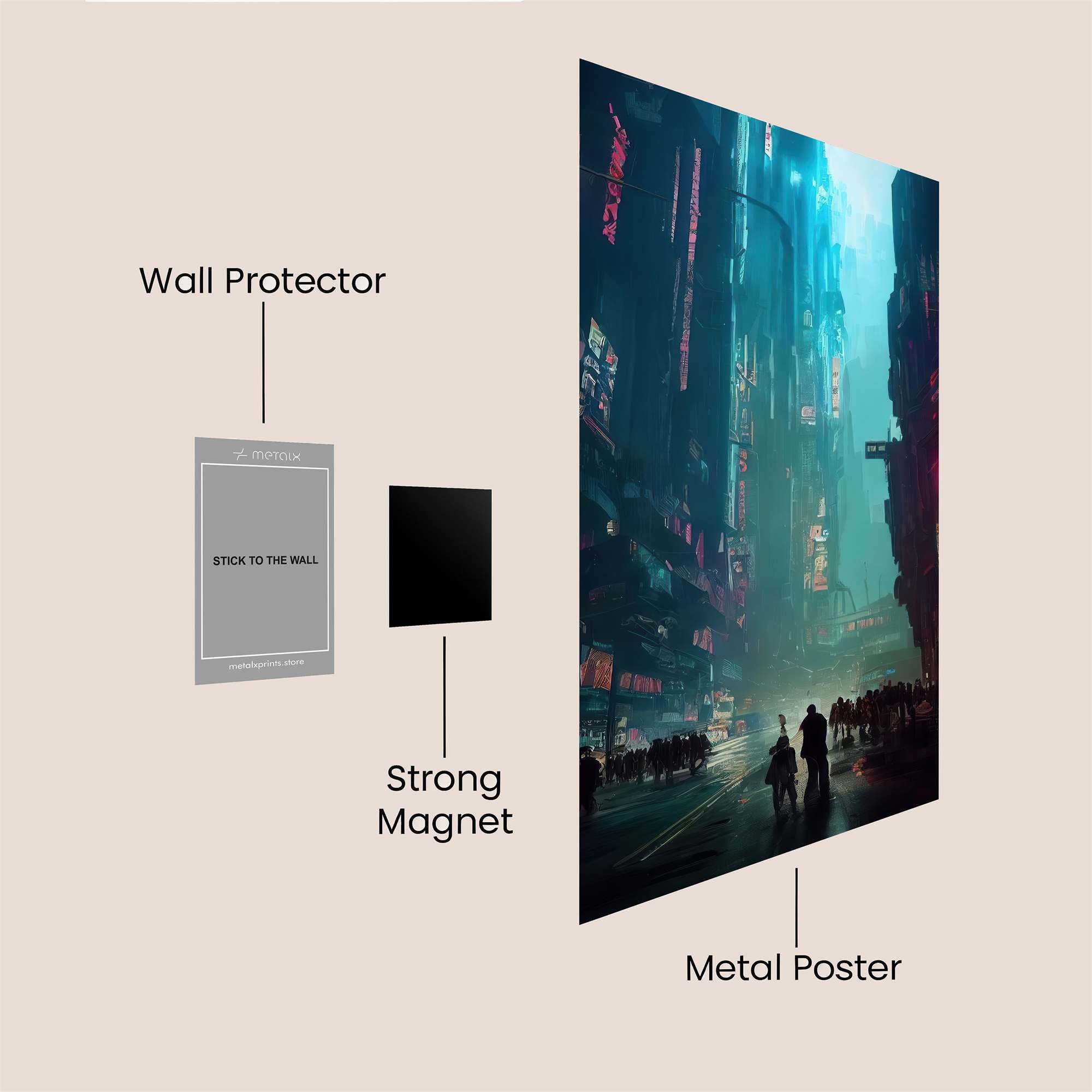 Neon Reverie Safe Wall Magnetic / M