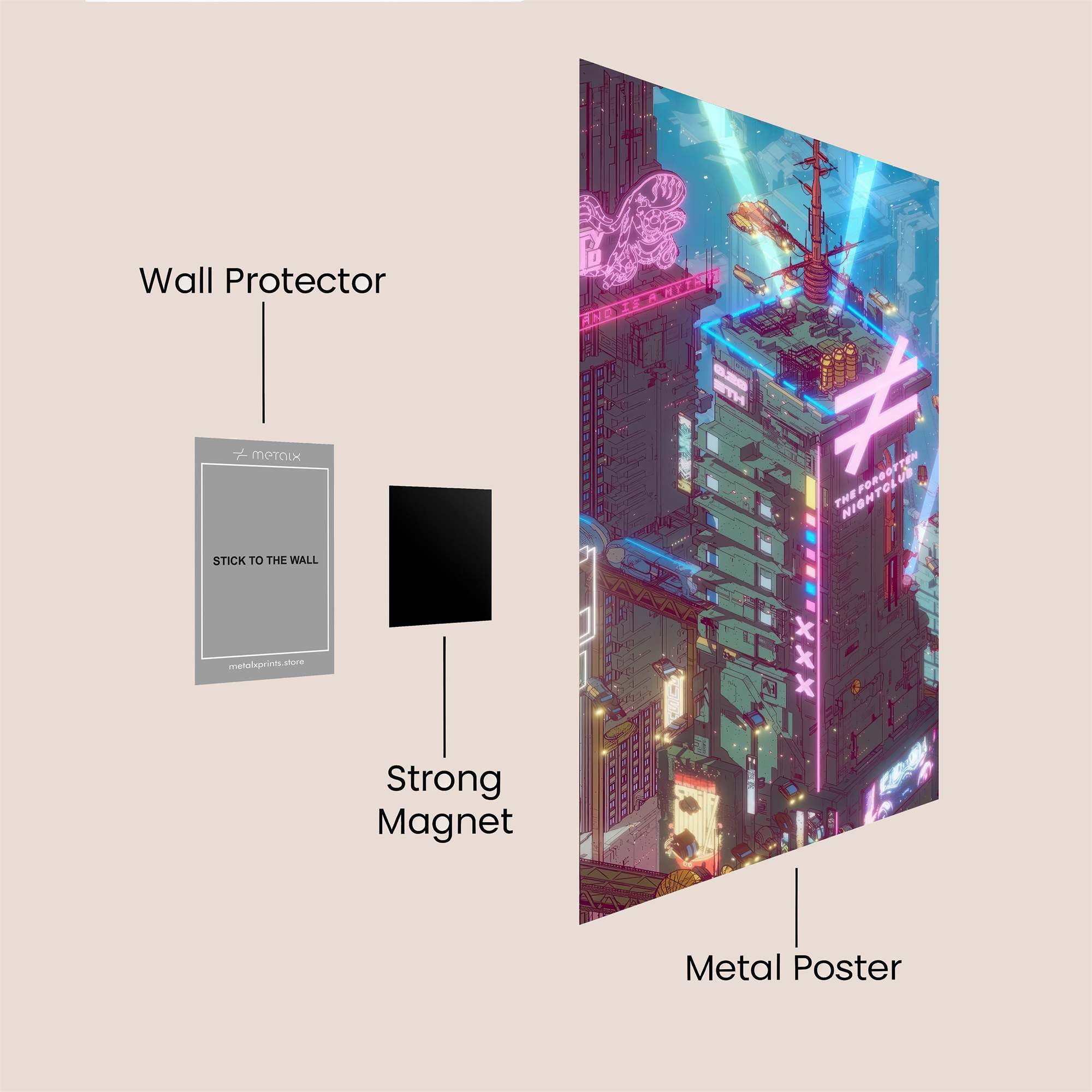 Neon Reverie Safe Wall Magnetic / M
