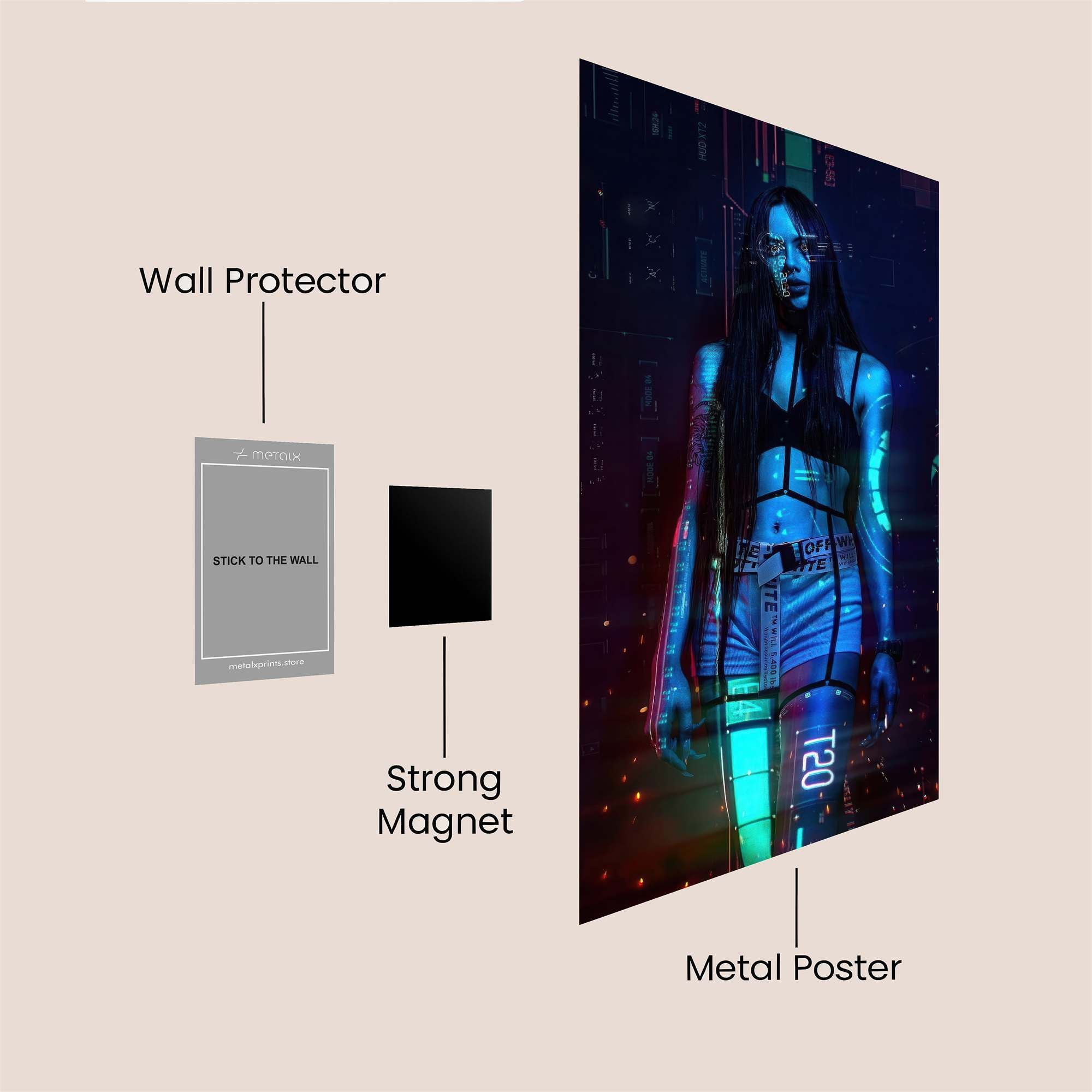 Cyber Enigma Safe Wall Magnetic / M
