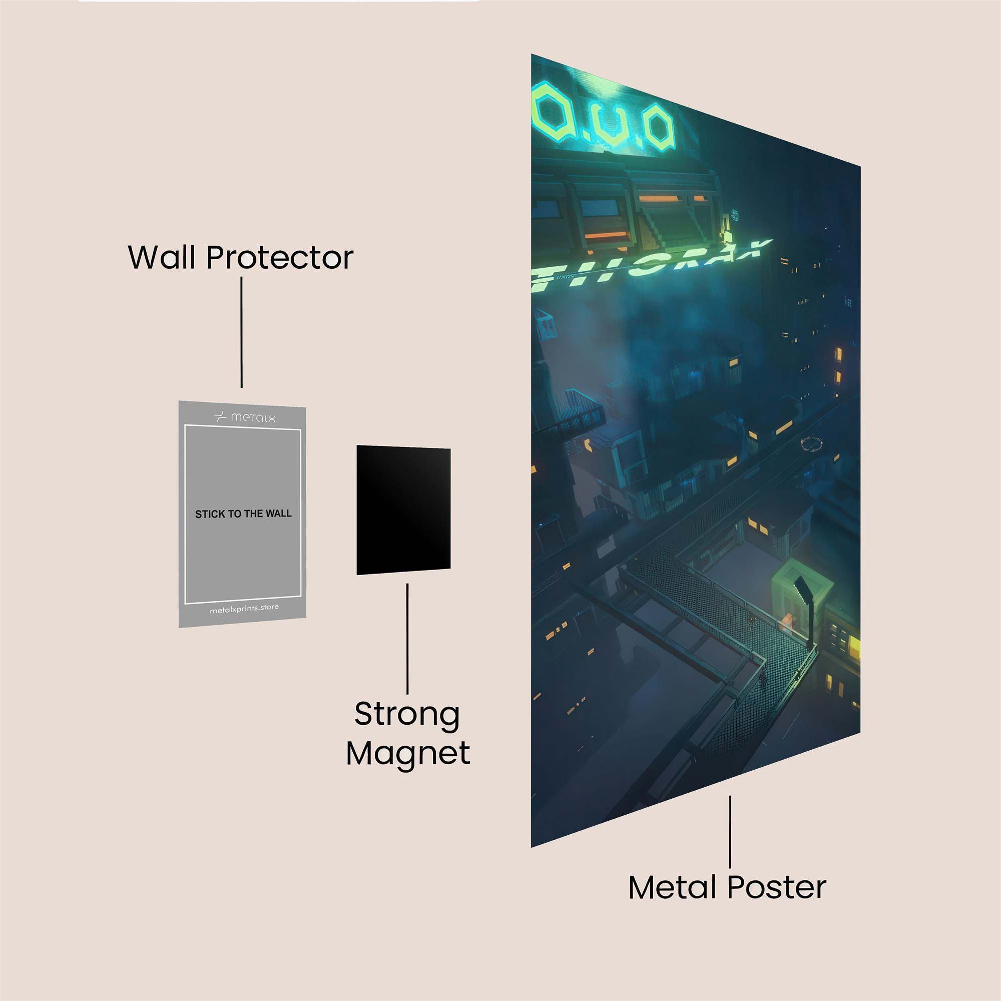 Neon Serenity Safe Wall Magnetic / M