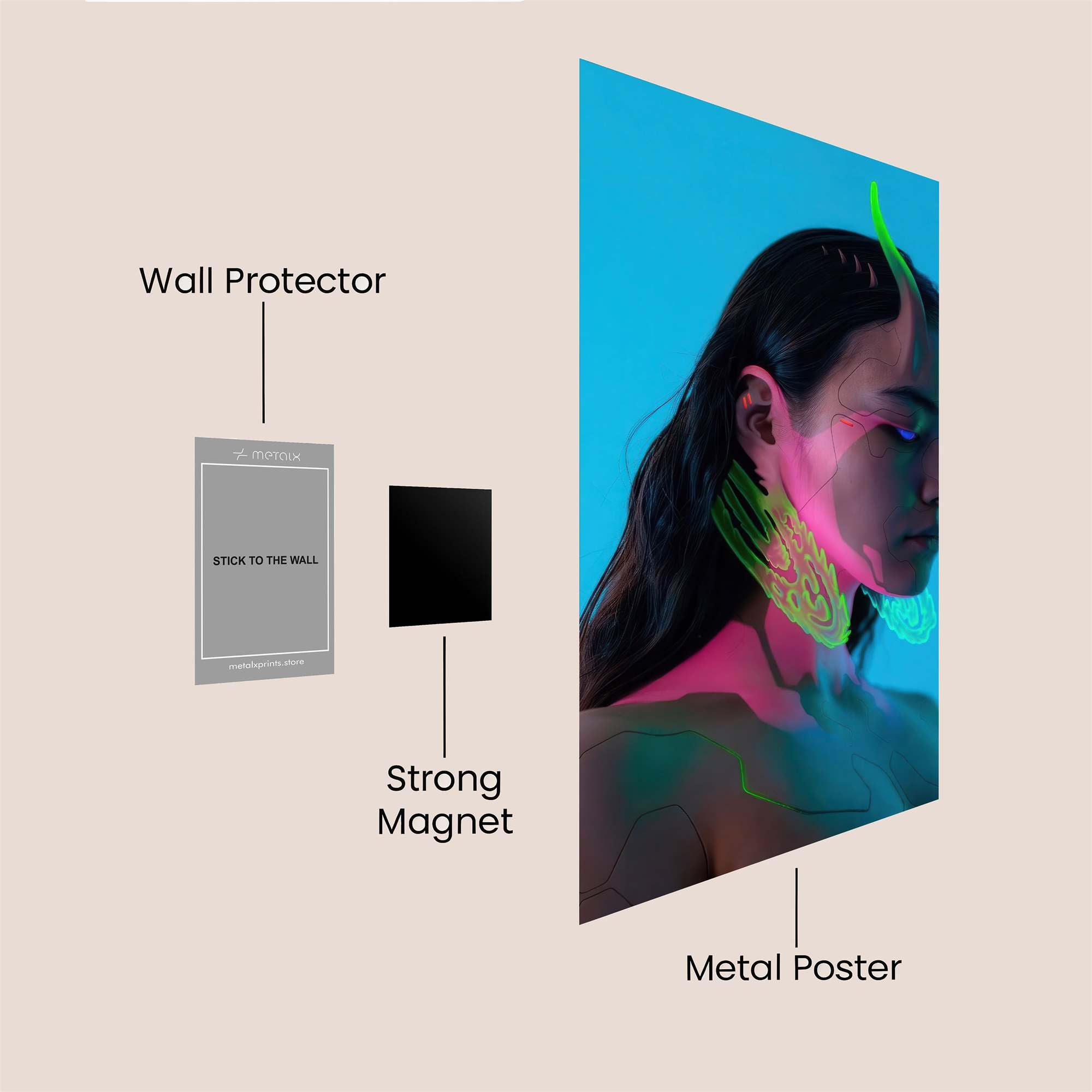 Neon Reverie Safe Wall Magnetic / M