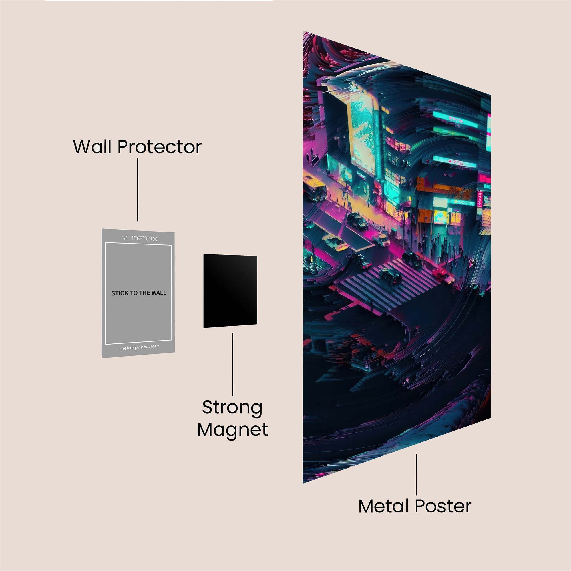Neon Whirl Safe Wall Magnetic / M