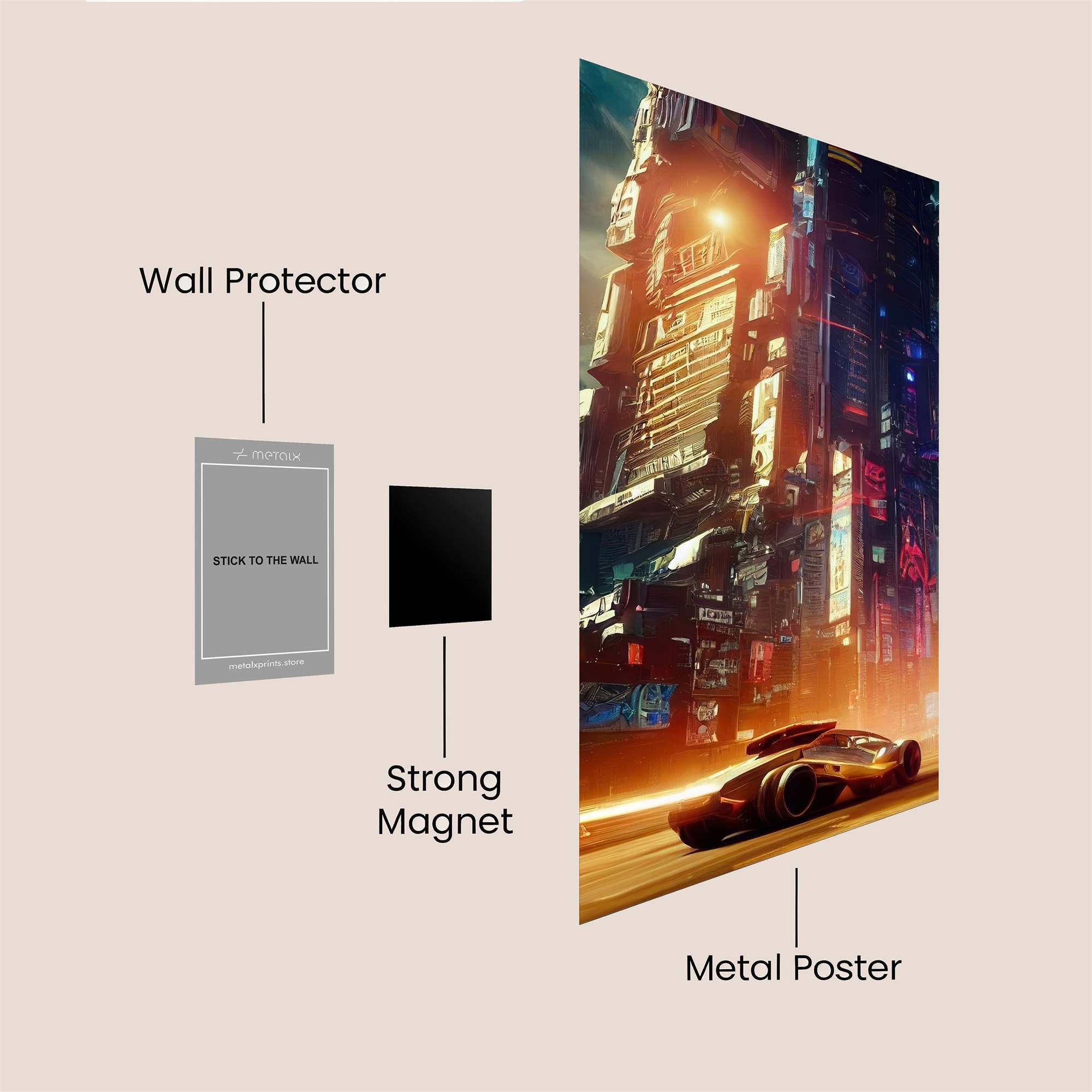 Futuristic Velocity Safe Wall Magnetic / M