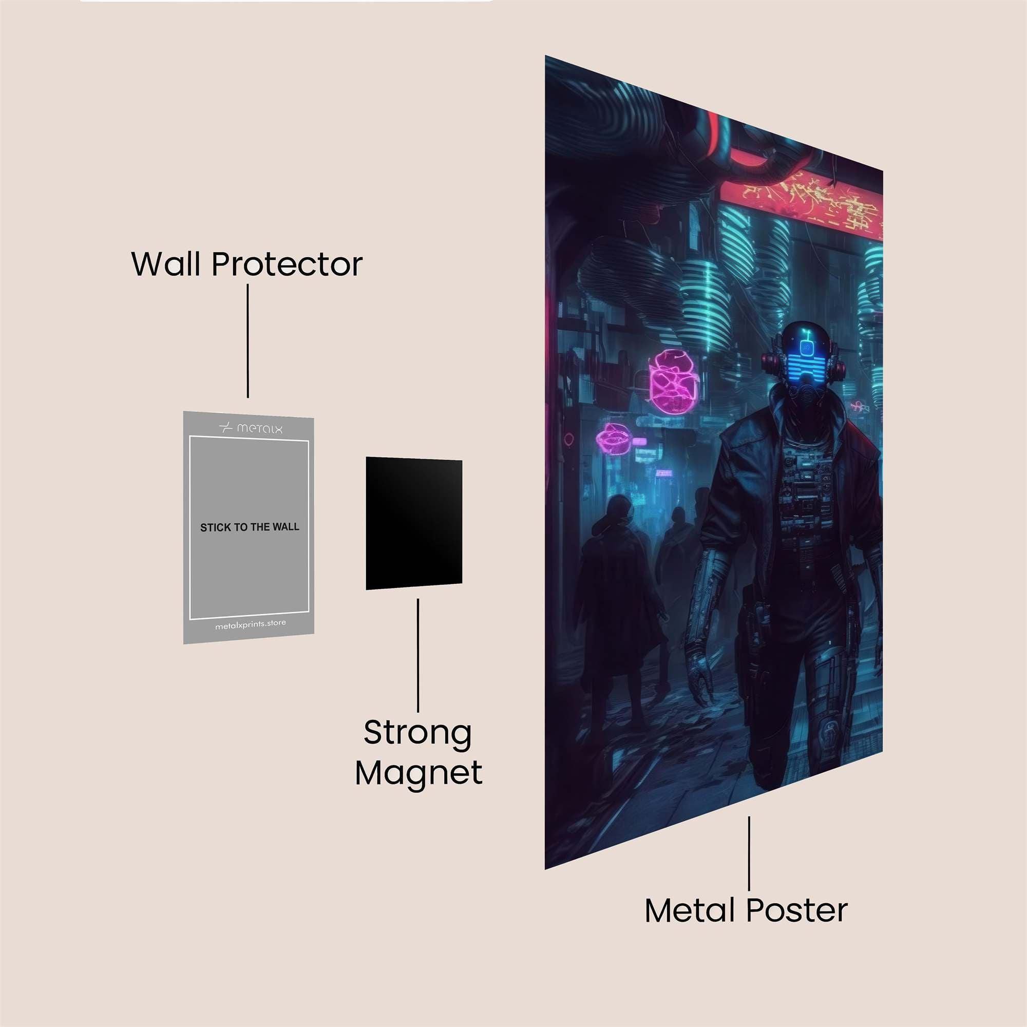 Cyberpunk Stride Safe Wall Magnetic / M