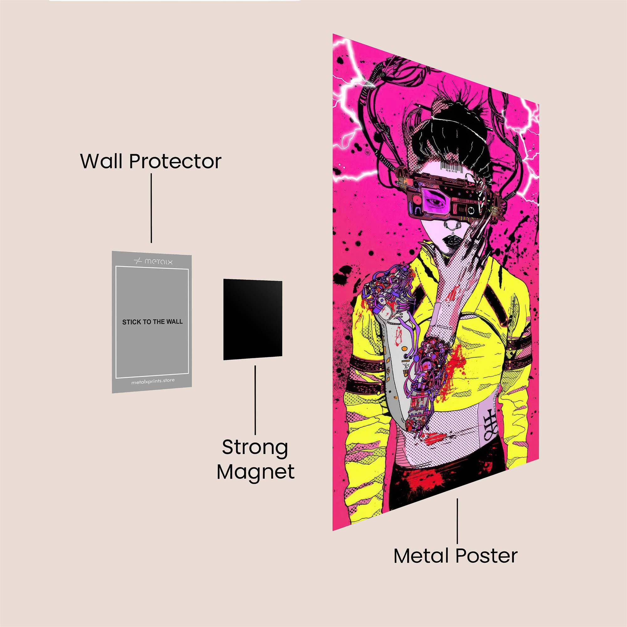 Cyberpunk Fury Safe Wall Magnetic / M