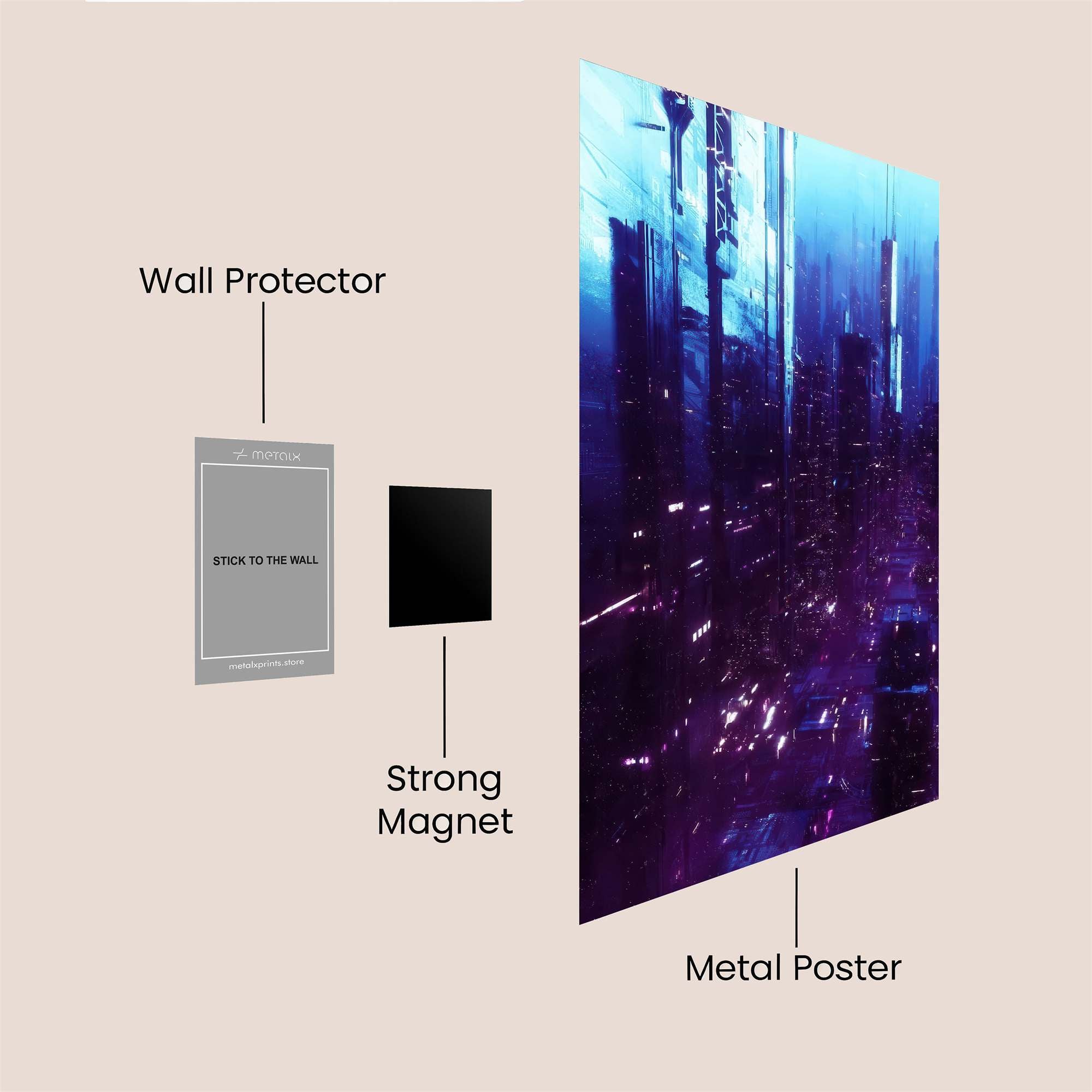 Neon Reverie Safe Wall Magnetic / M