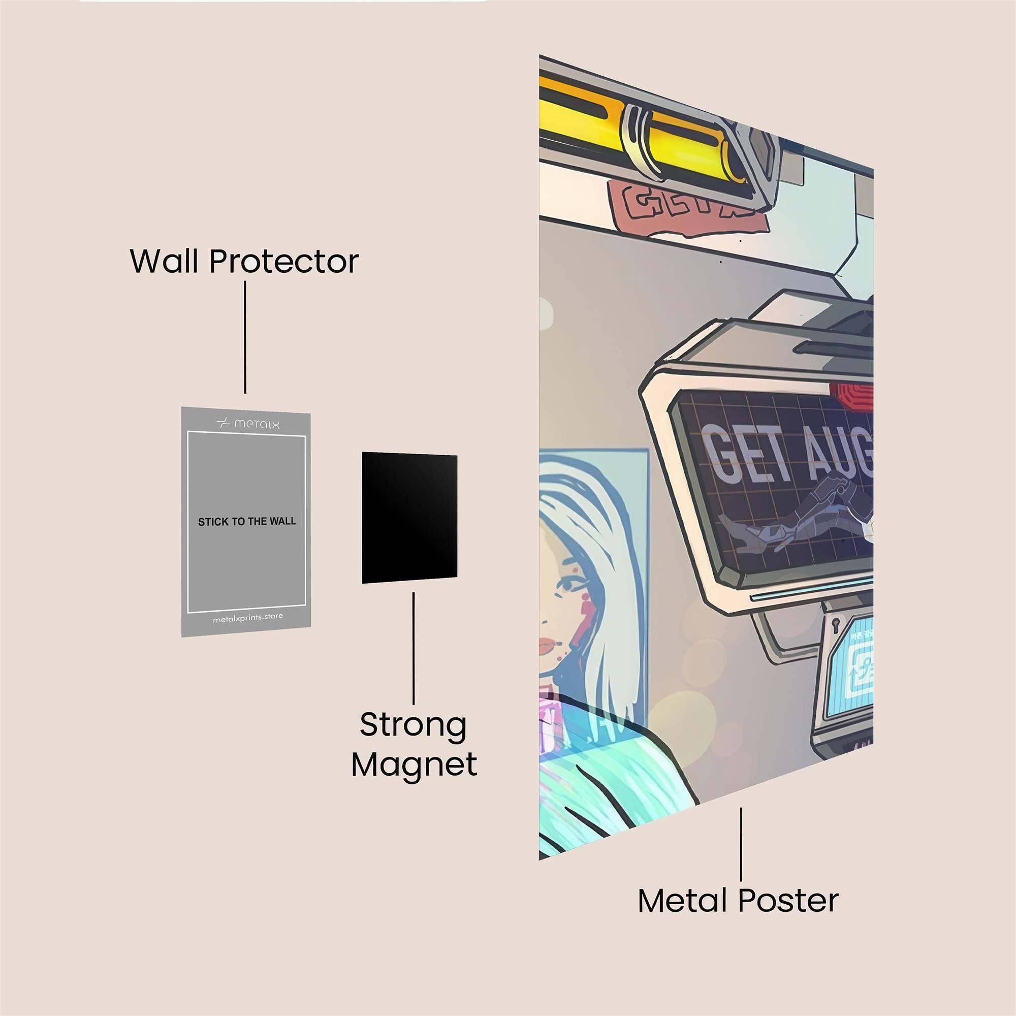 Goth Enigma Safe Wall Magnetic / M