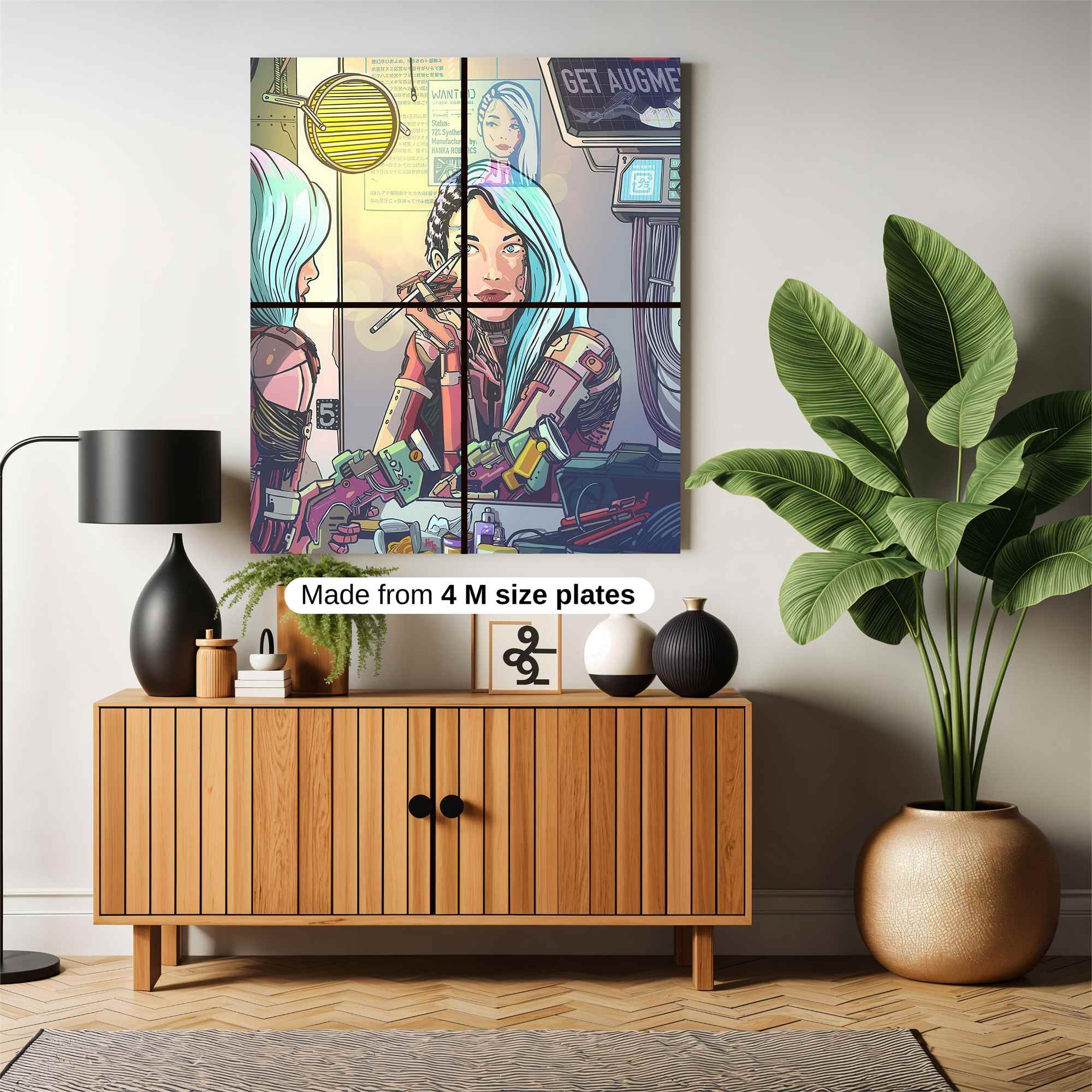 Futuristic Reflection Safe Wall Magnetic / M