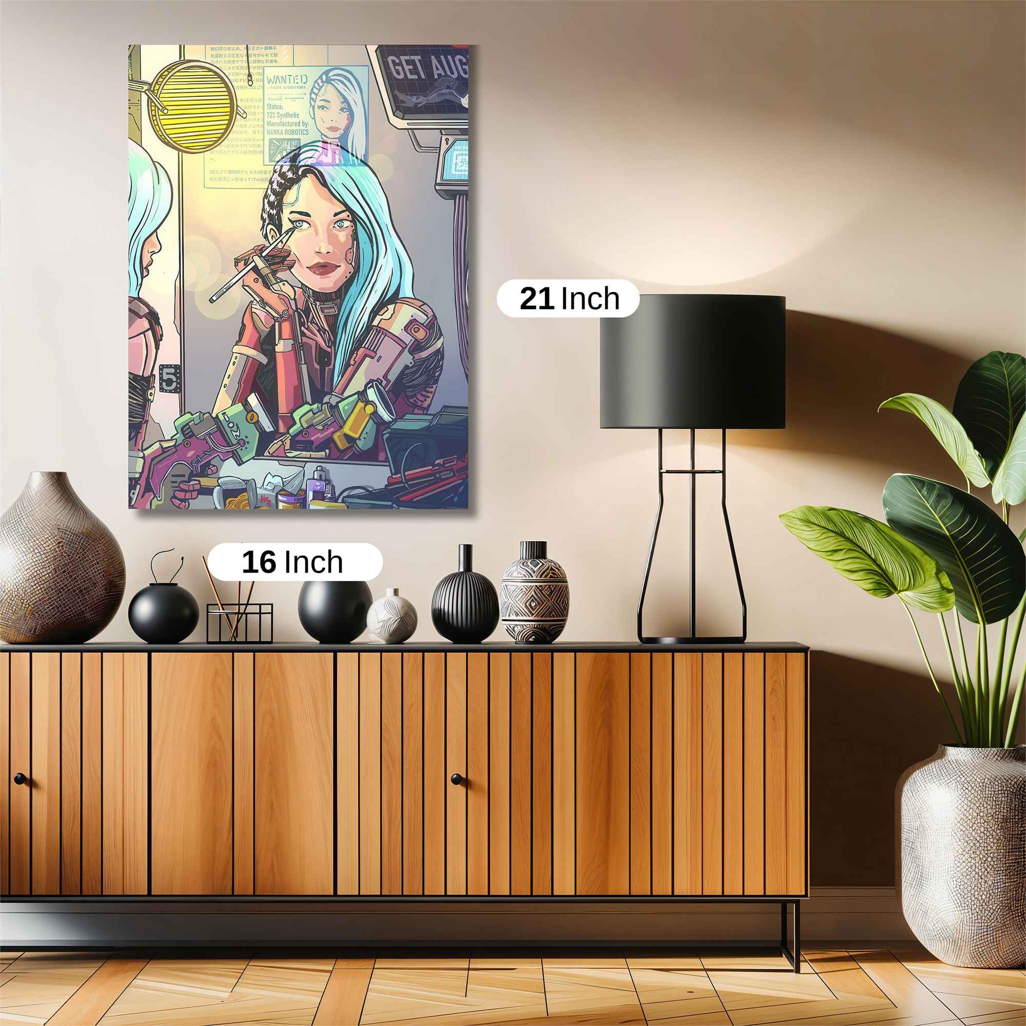 Futuristic Reflection Safe Wall Magnetic / M