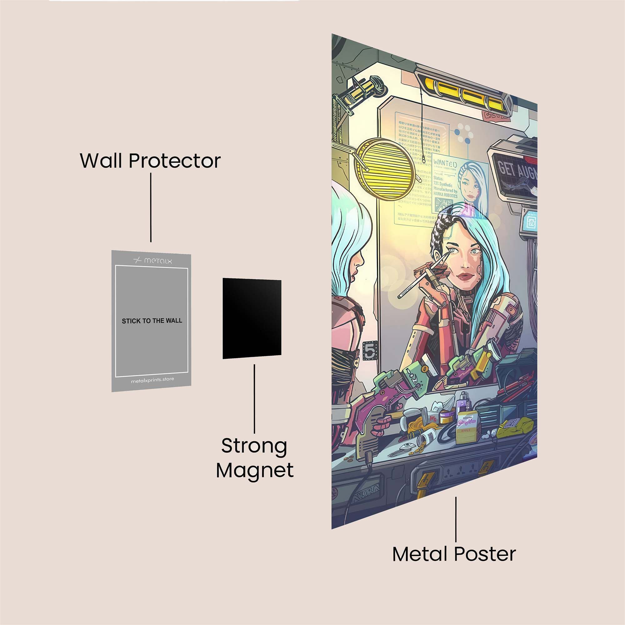 Cyber Glam Safe Wall Magnetic / M