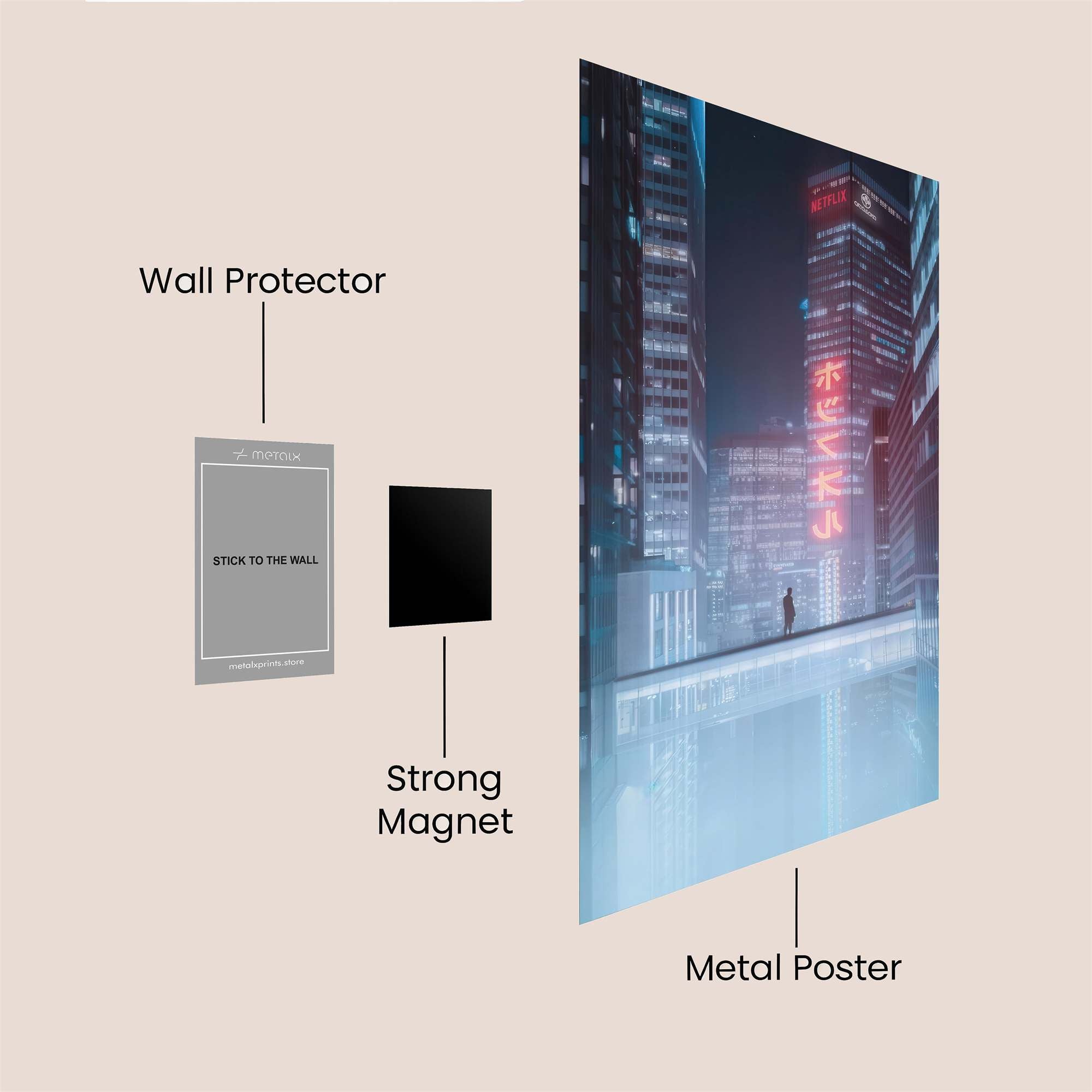 Neon Solitude Safe Wall Magnetic / M