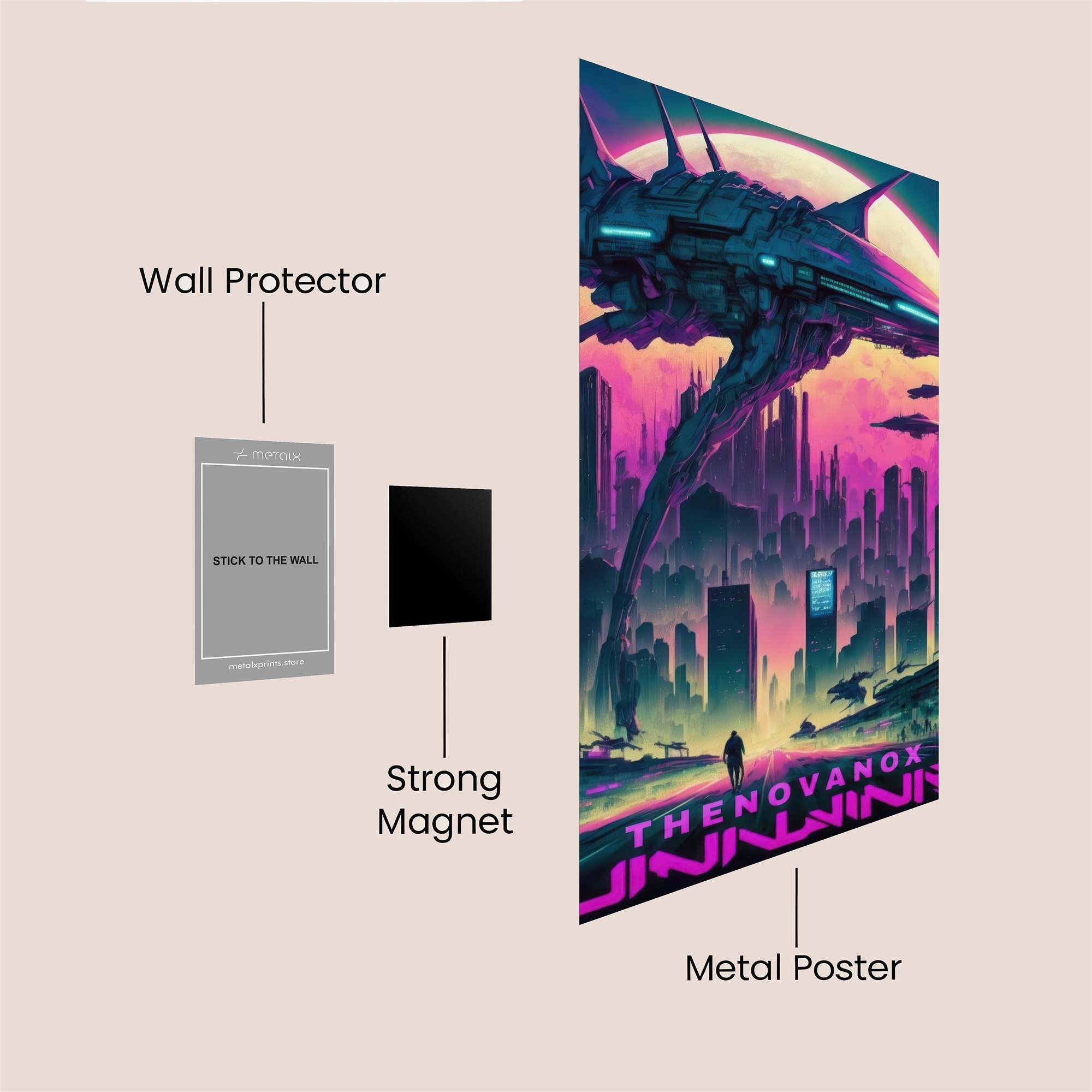 Neon Voyage Safe Wall Magnetic / M