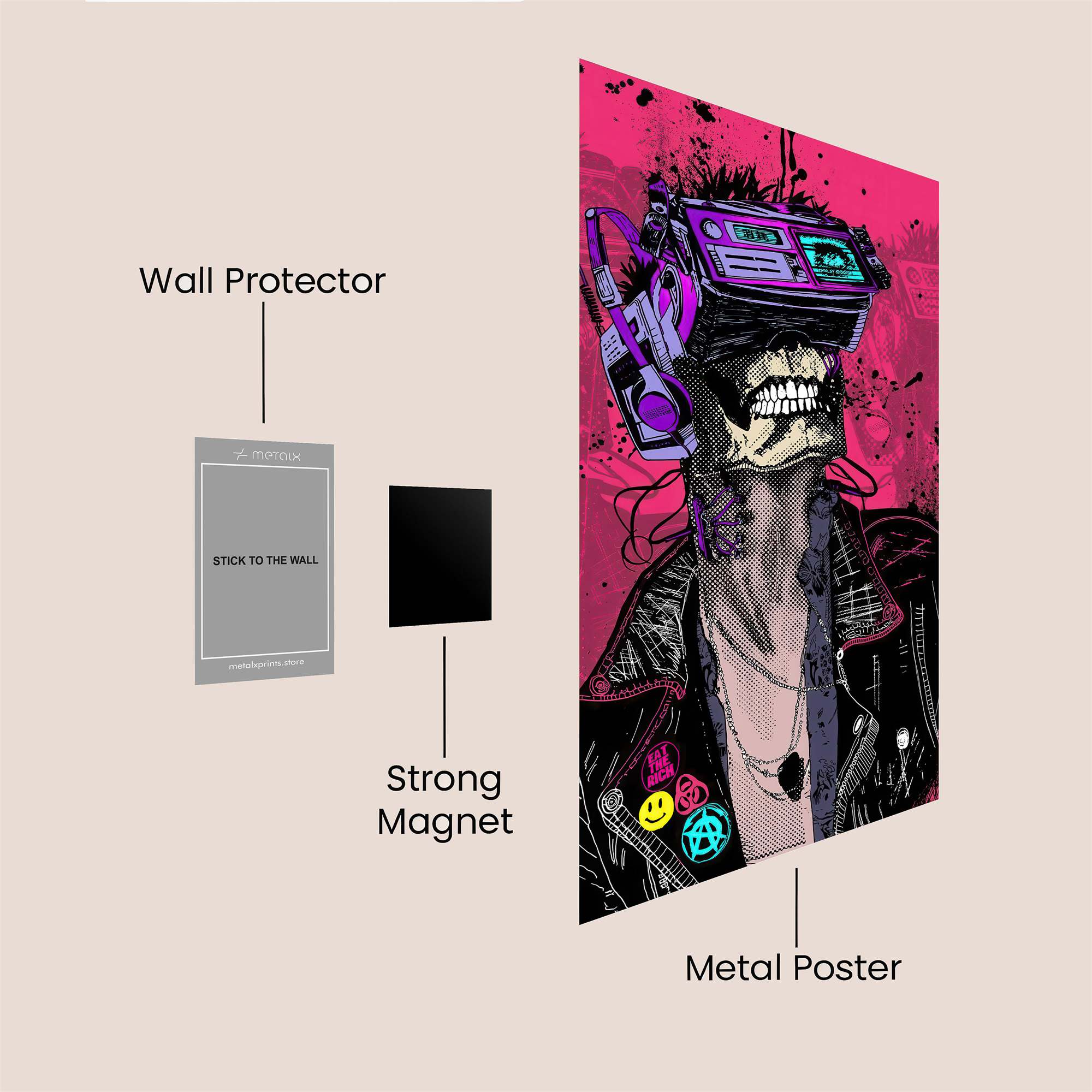 Cyberpunk Frenzy Safe Wall Magnetic / M